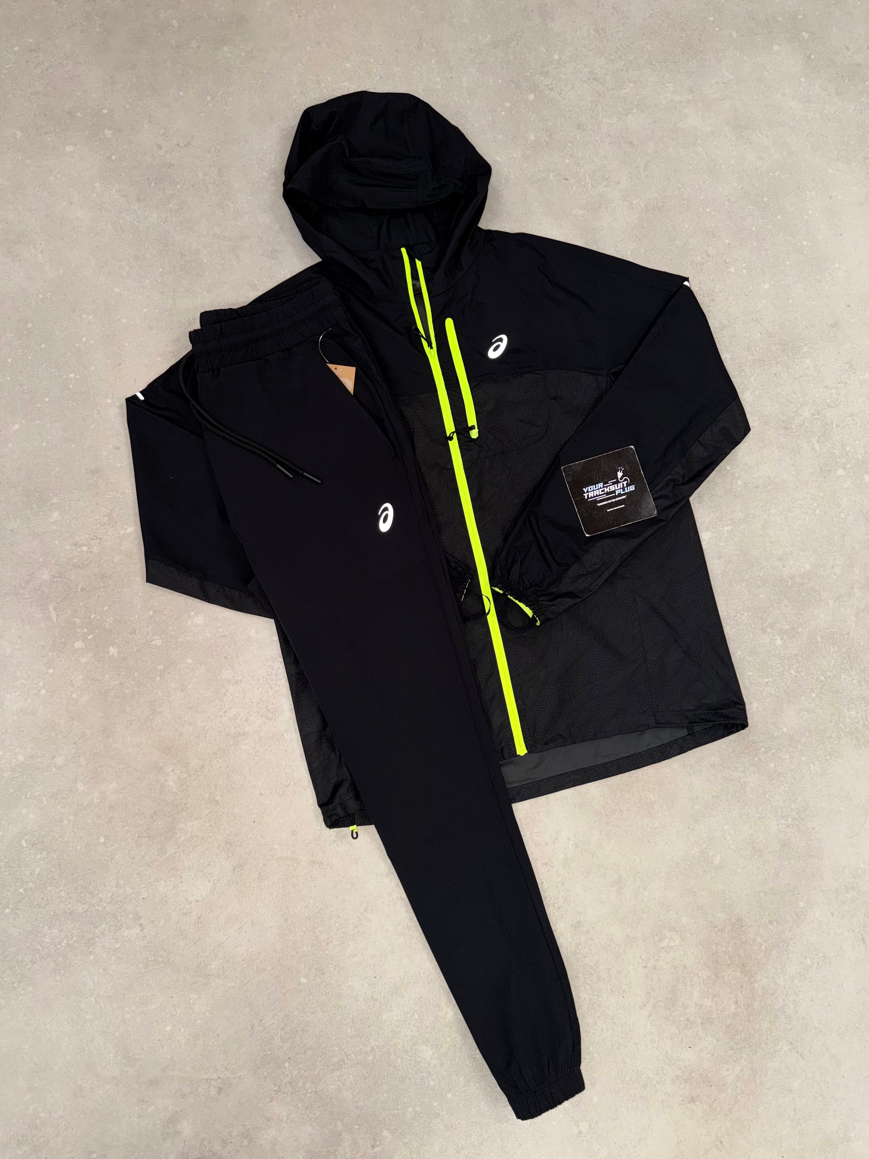 ASICS TRACKSUIT BLACK & YELLOW TRACKSUIT // VERY EXCLUSIVE