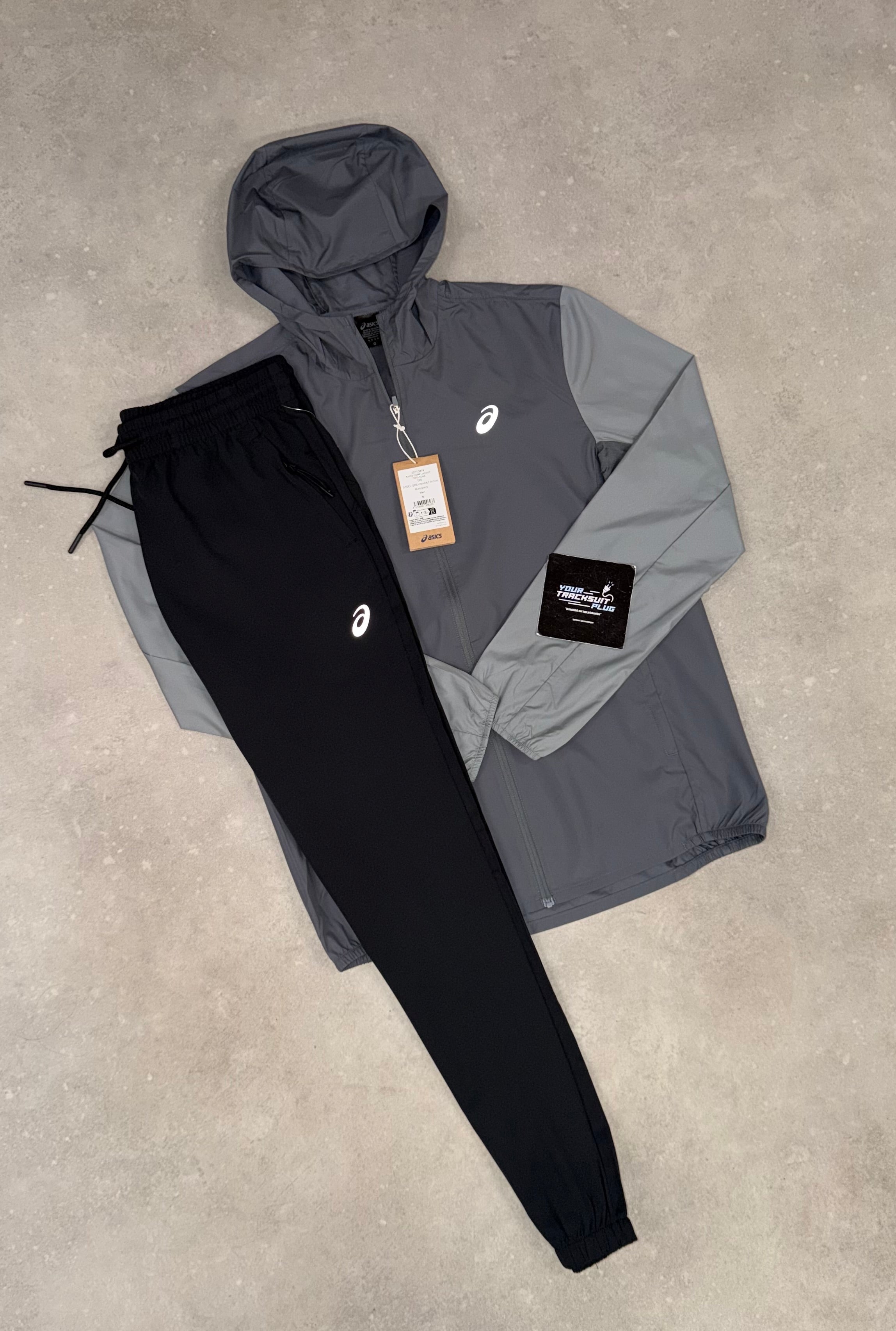 ASICS GREY & BLACK TRACKSUIT // THE LATEST