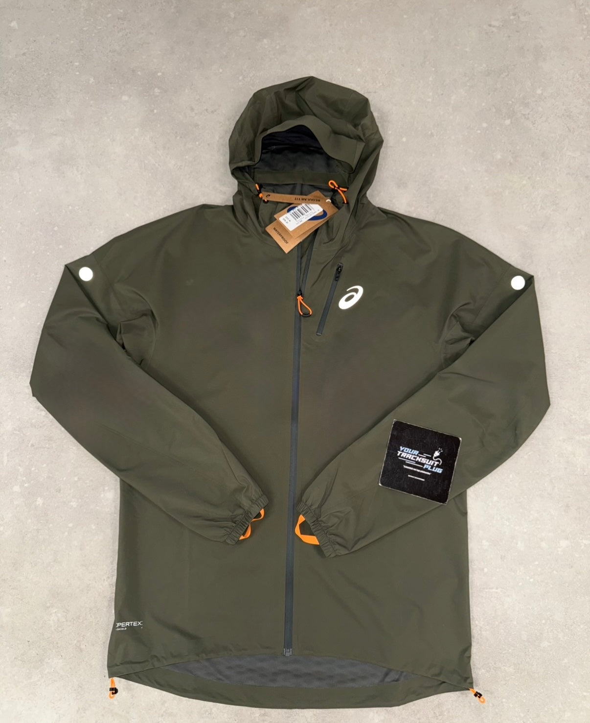 ASICS SOFT-SHELL TRACKSUIT KAKI GREEN & BLACK