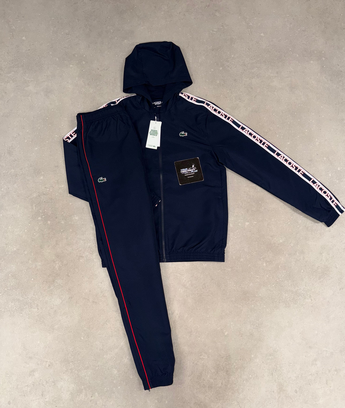 LACOSTE TRACKSUIT NAVY BLUE // THE LATEST