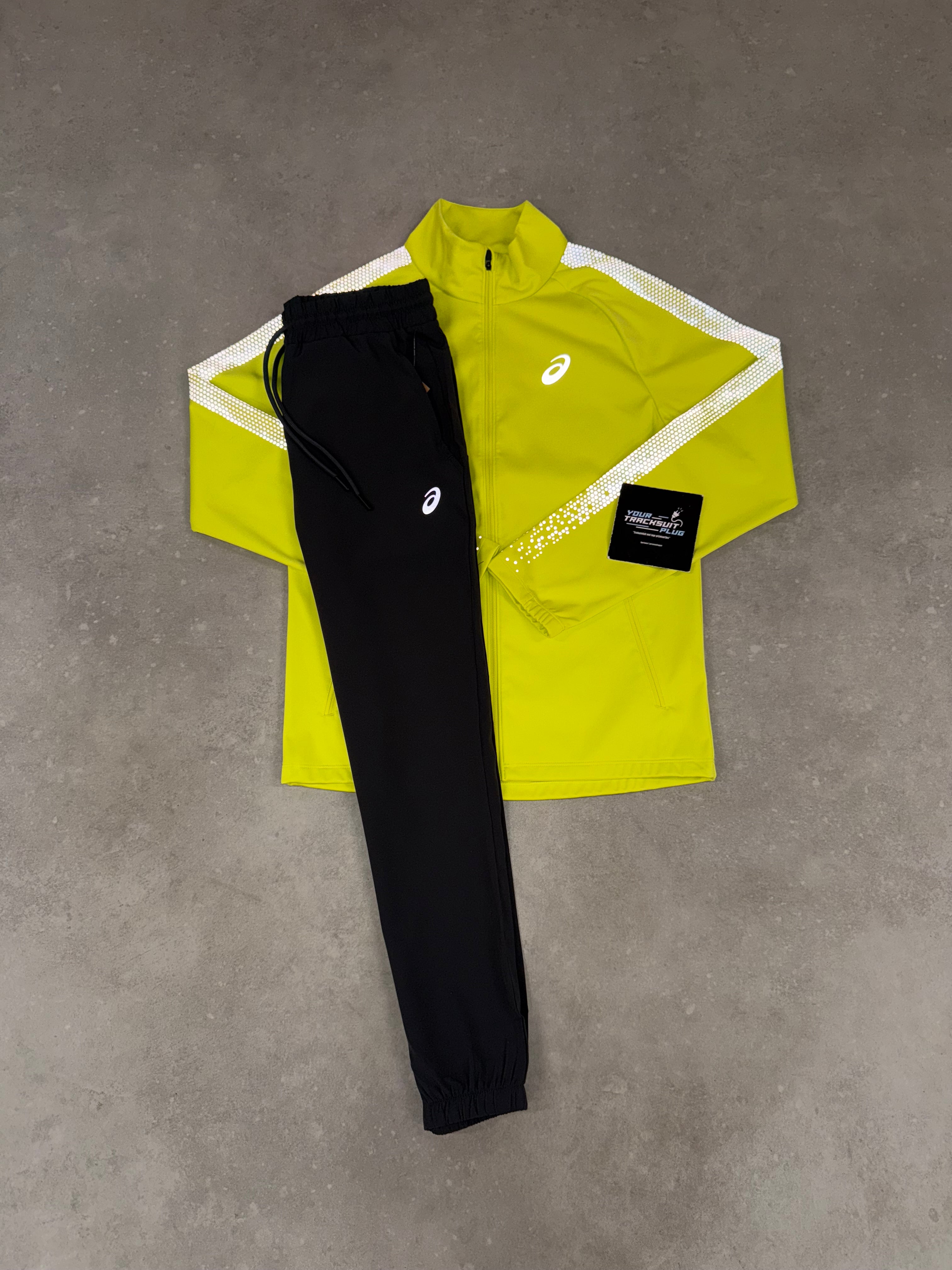 ASICS SOFT-SHELL YELLOW & GREY TRACKSUIT // VERY EXCLUSIVE