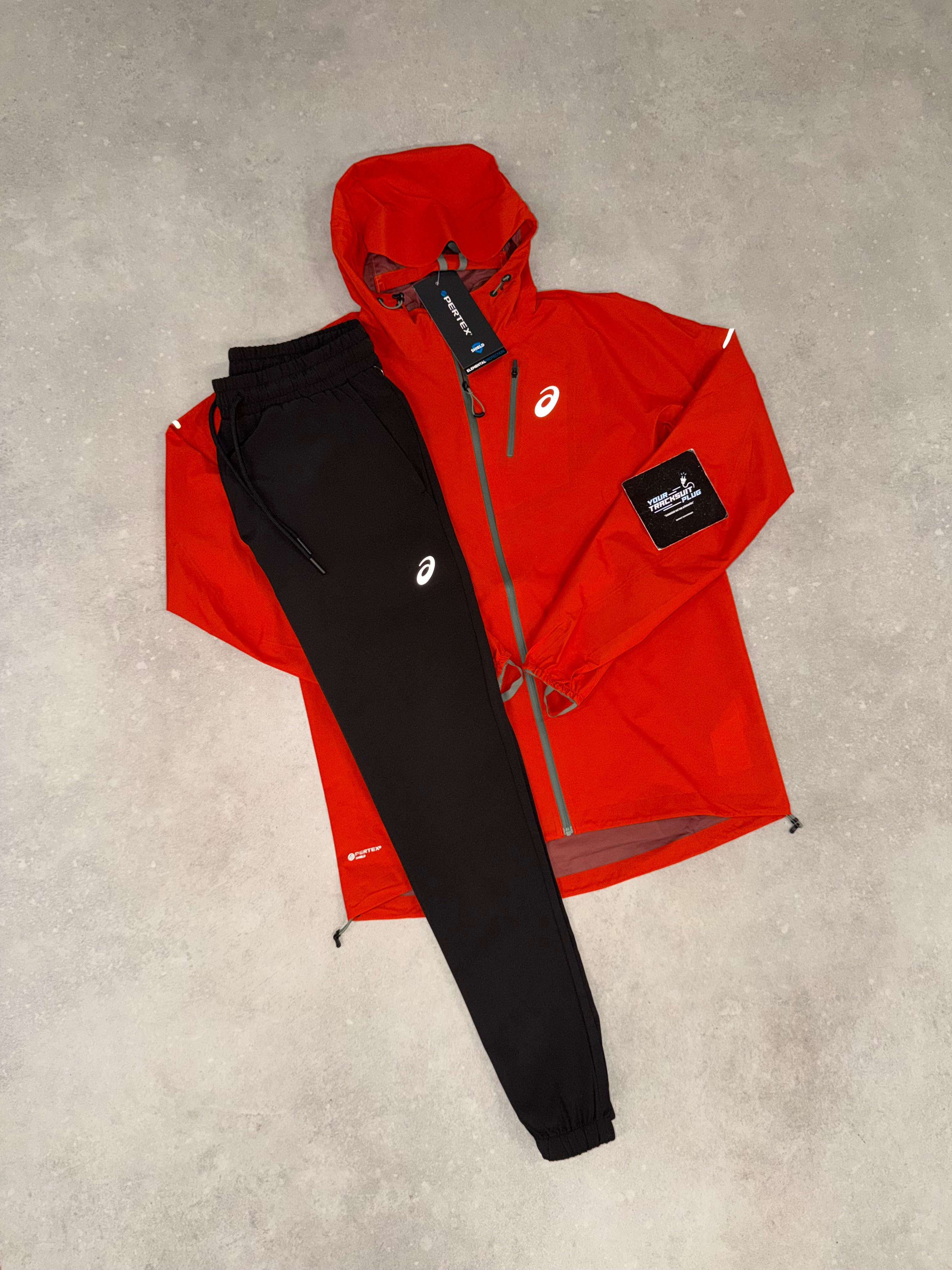 ASICS SOFT-SHELL ORANGE TRACKSUIT // VERY EXCLUSIVE