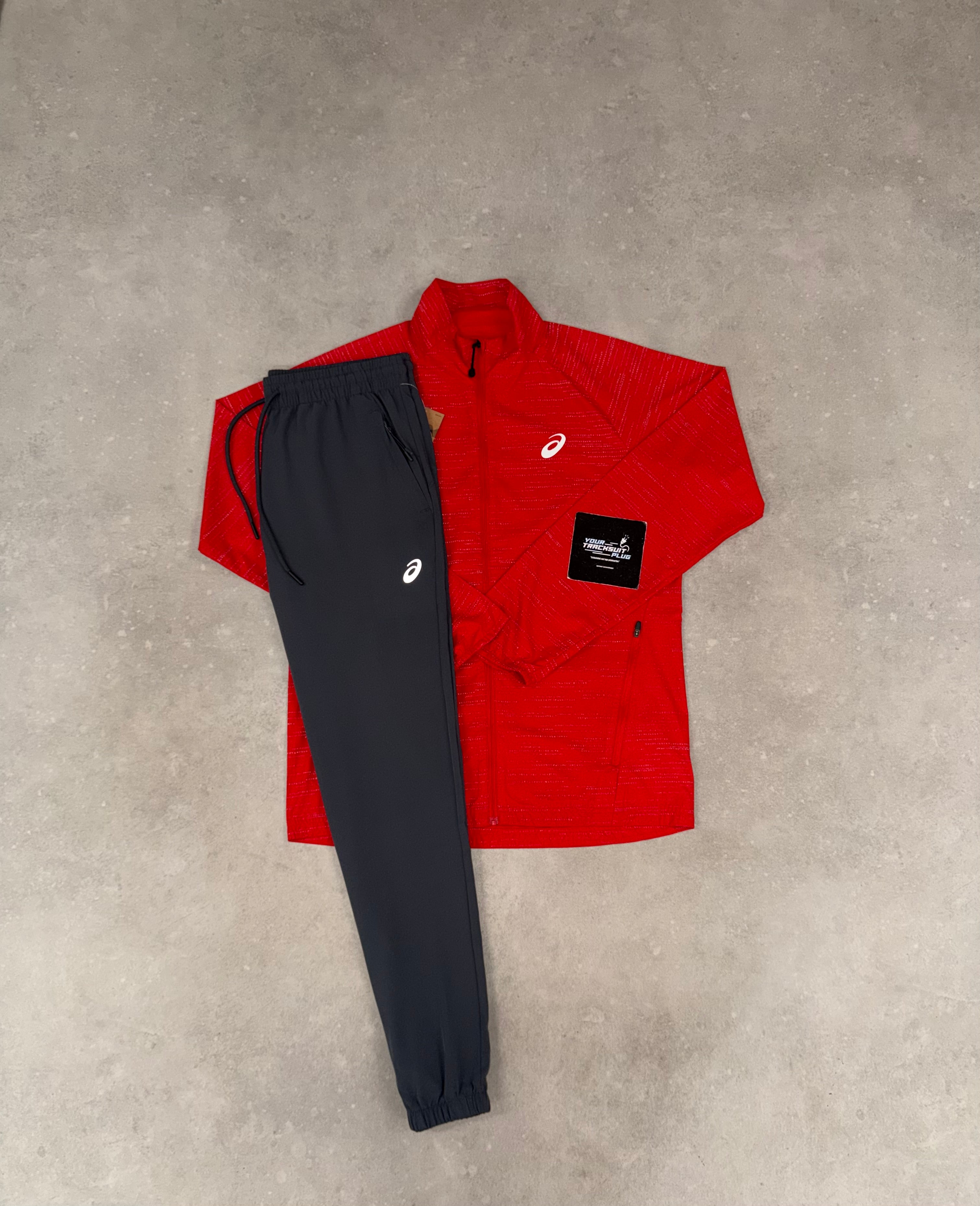 ASICS RED & GREY TRACKSUIT // LIMITED EDITION