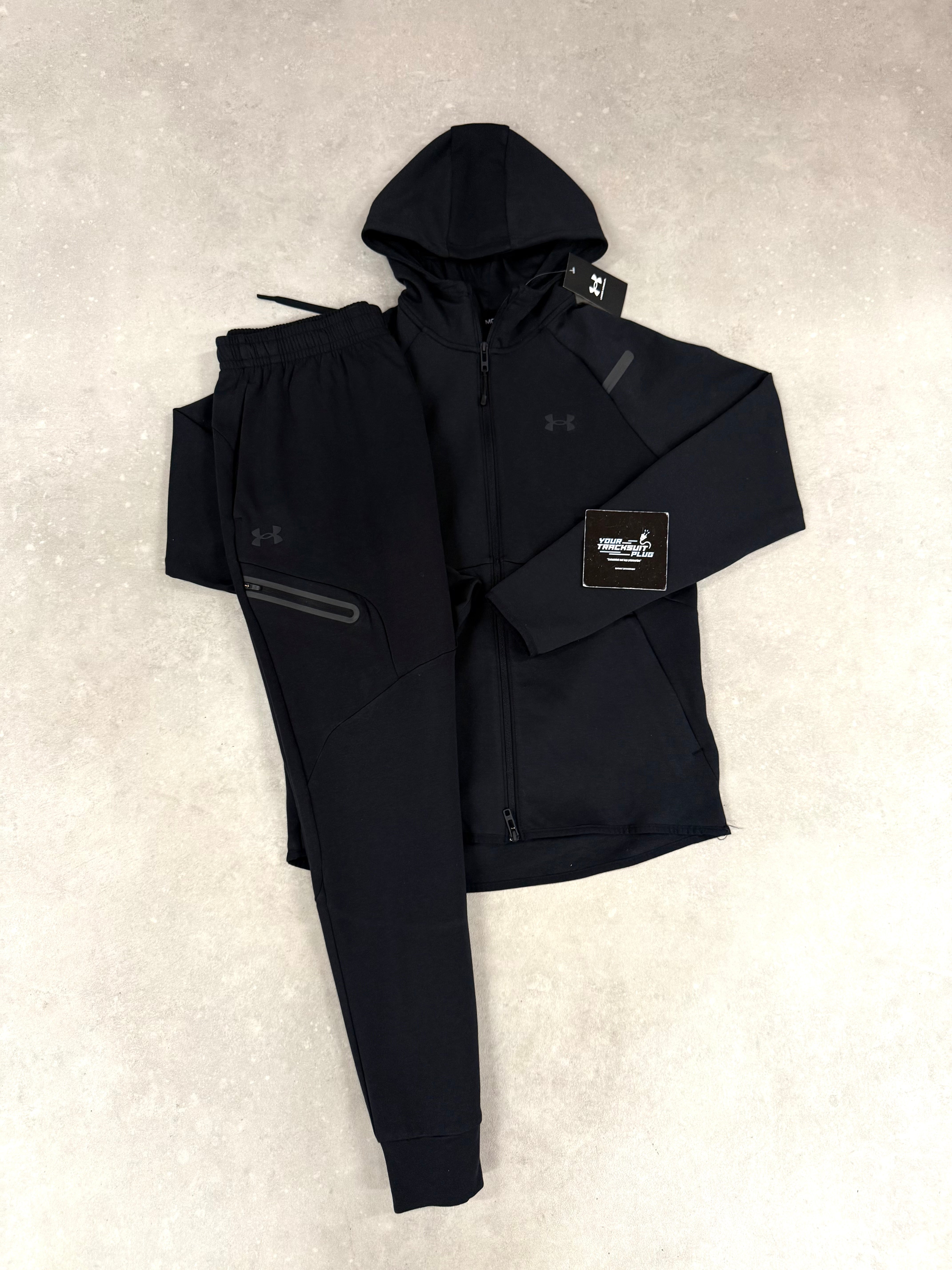 UNDER ARMOUR TECH FLEECE TRACKSUIT BLACK