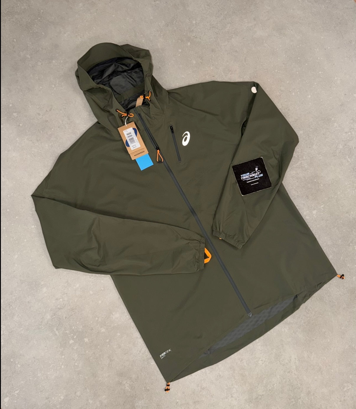 ASICS SOFT-SHELL KAKI GREEN JACKET