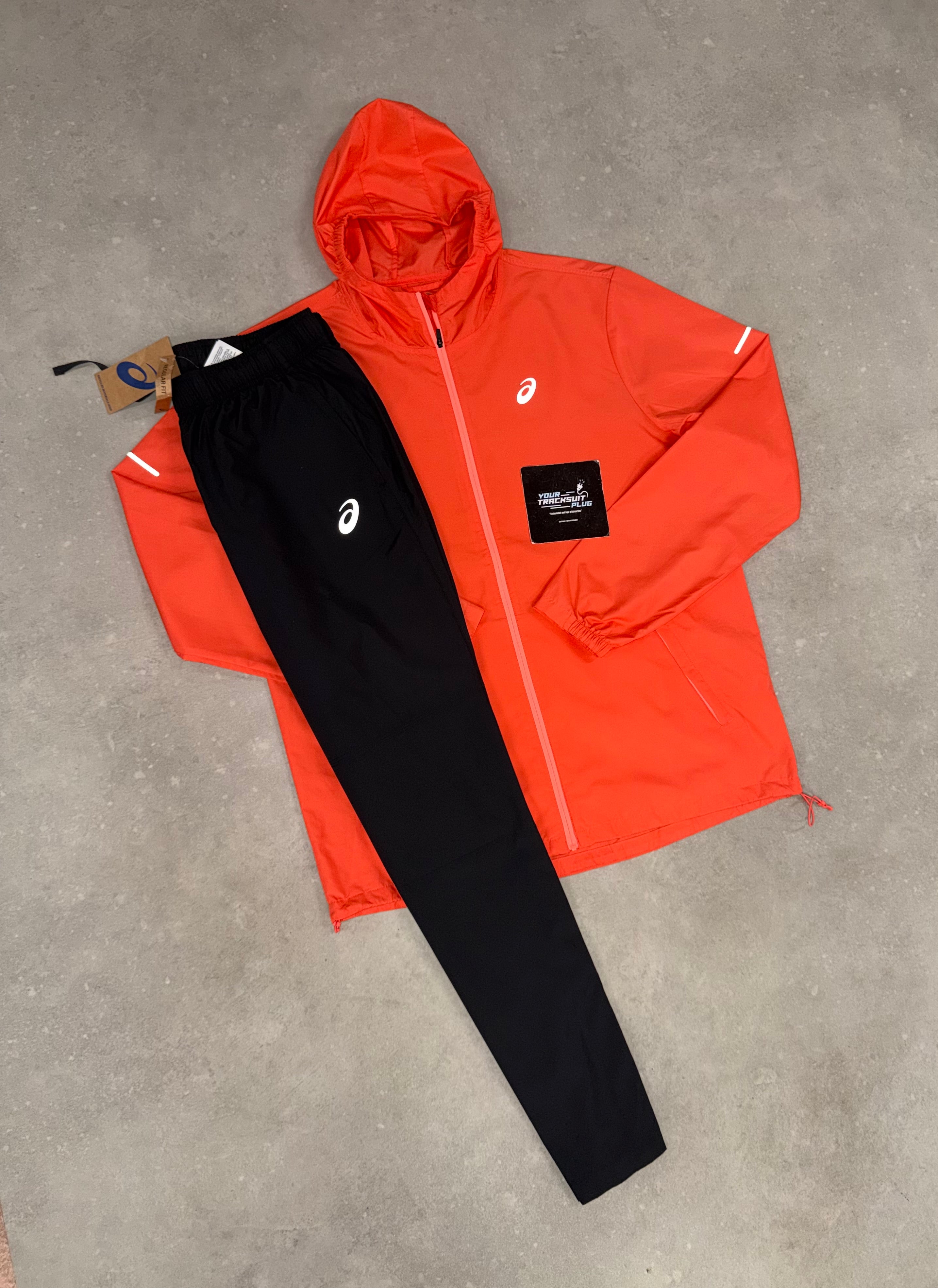 ASICS TRACKSUIT CORAL & BLACK