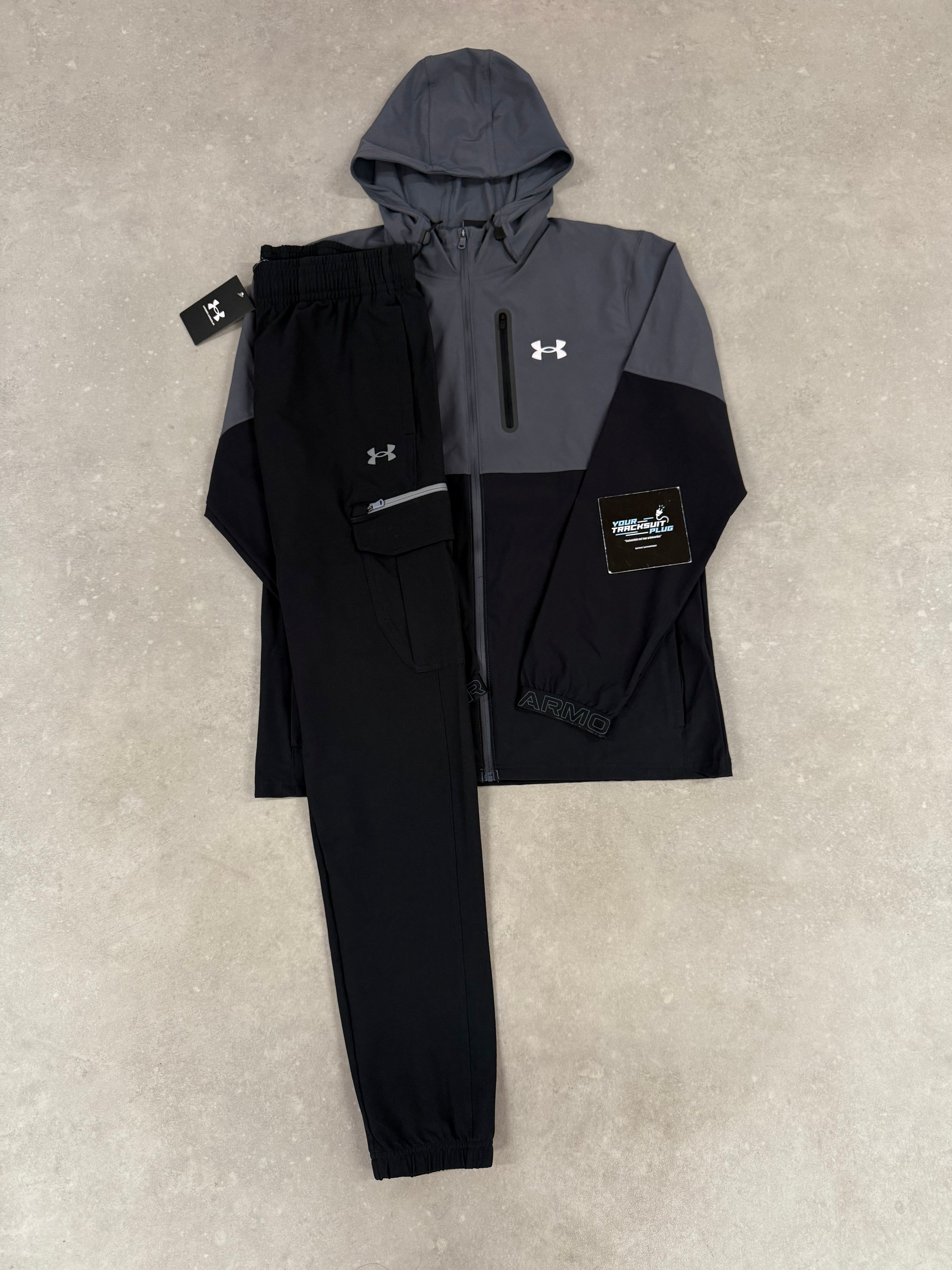 UNDER ARMOUR TRACKSUIT BLACK & GREY