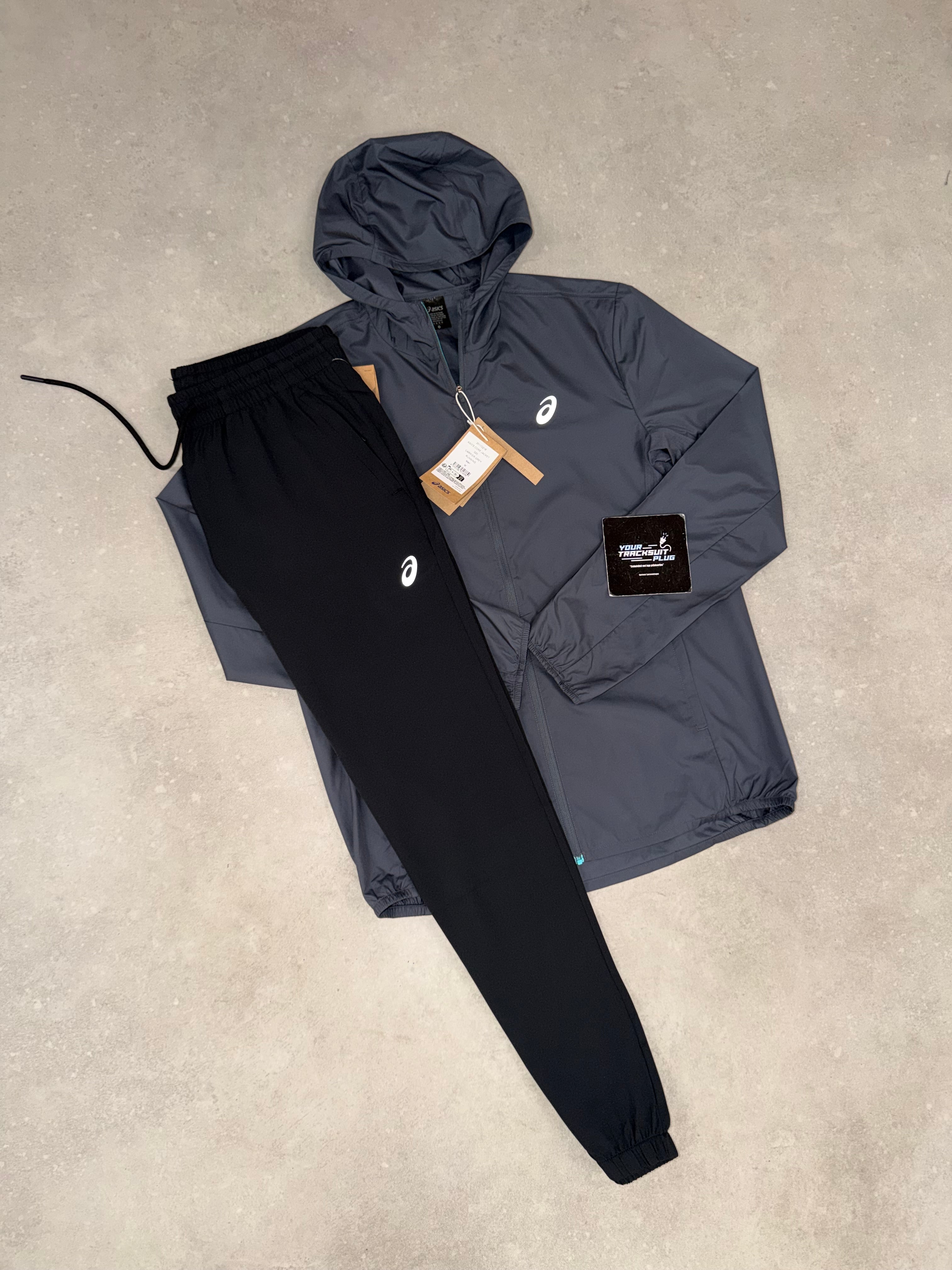 ASICS GREY , BABY BLUE & BLACK TRACKSUIT // LIMITED EDITION
