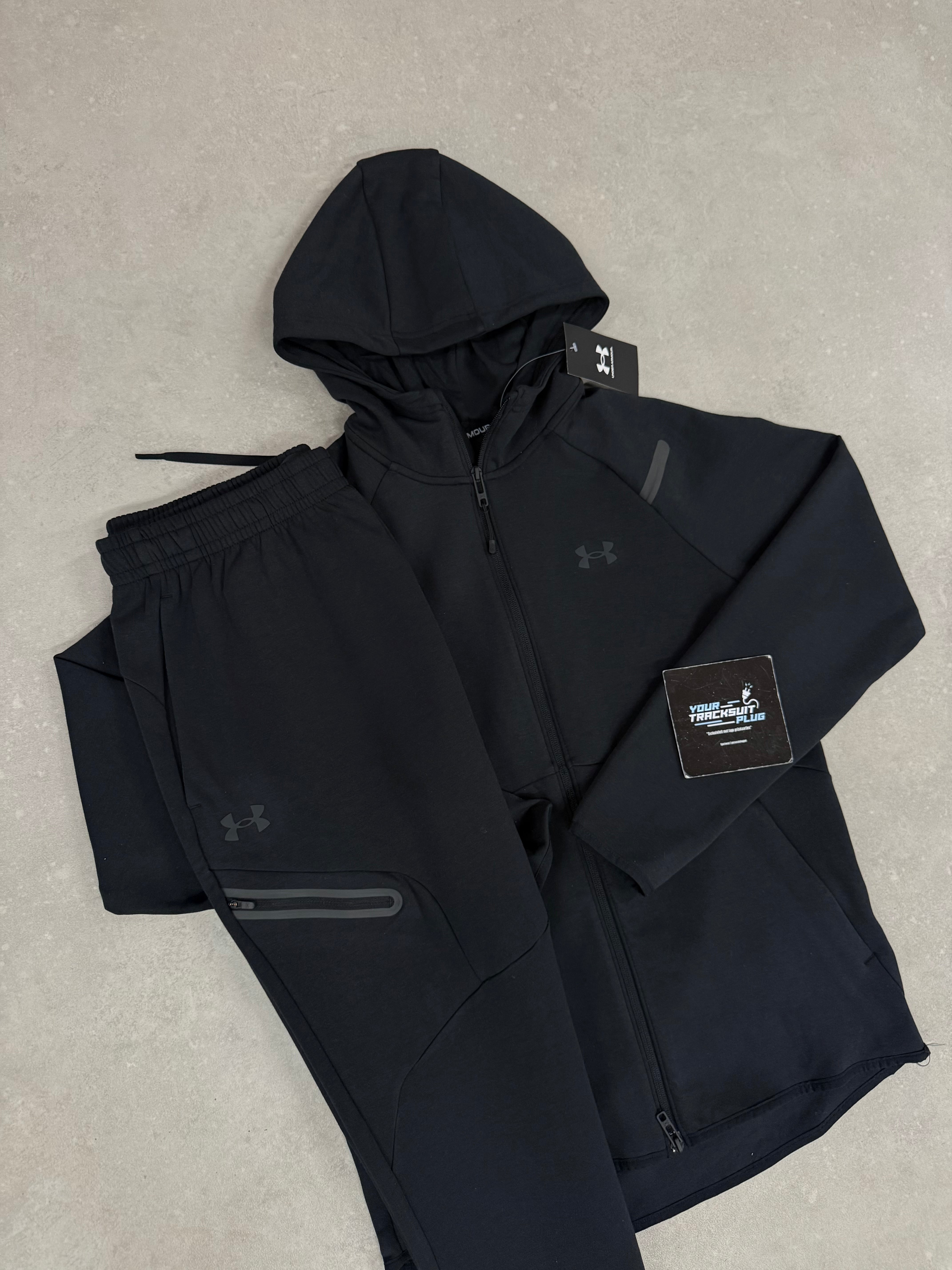UNDER ARMOUR TECH FLEECE TRACKSUIT BLACK