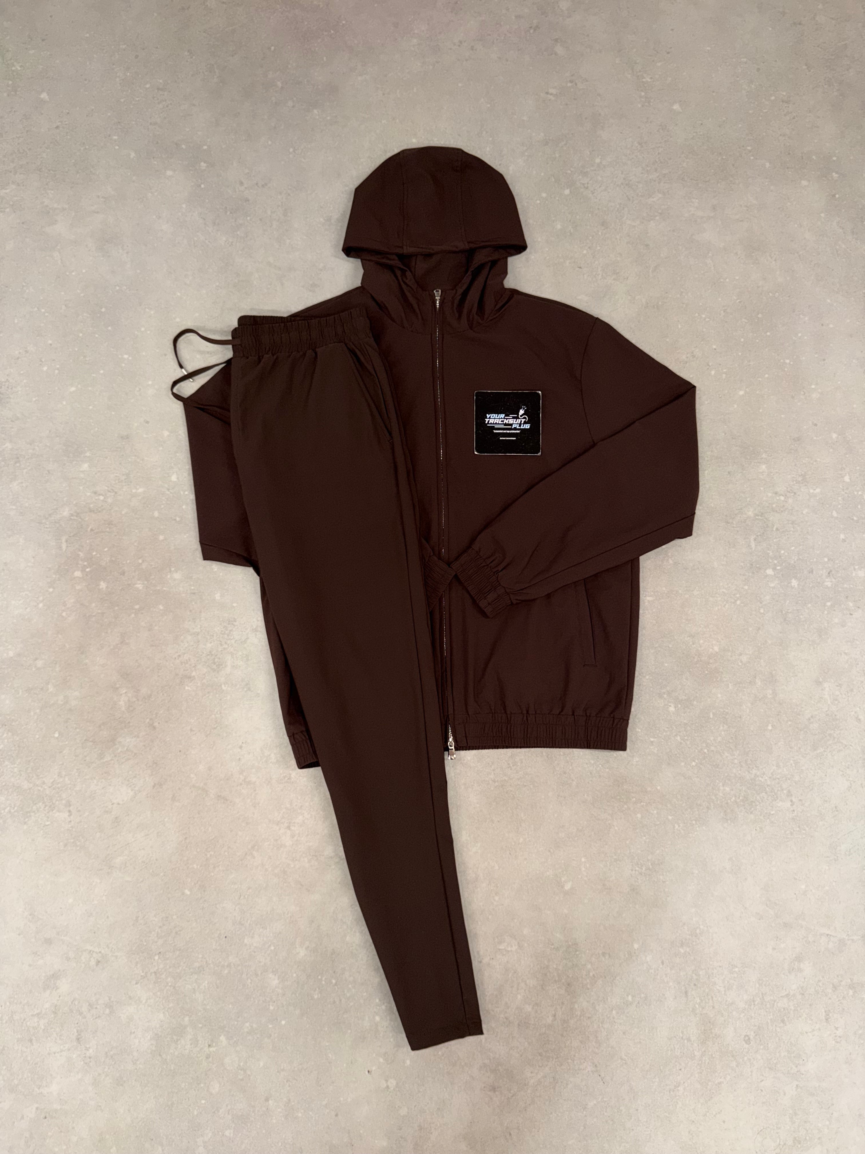 BROWN HOODY TECH SUIT // PREMIUM