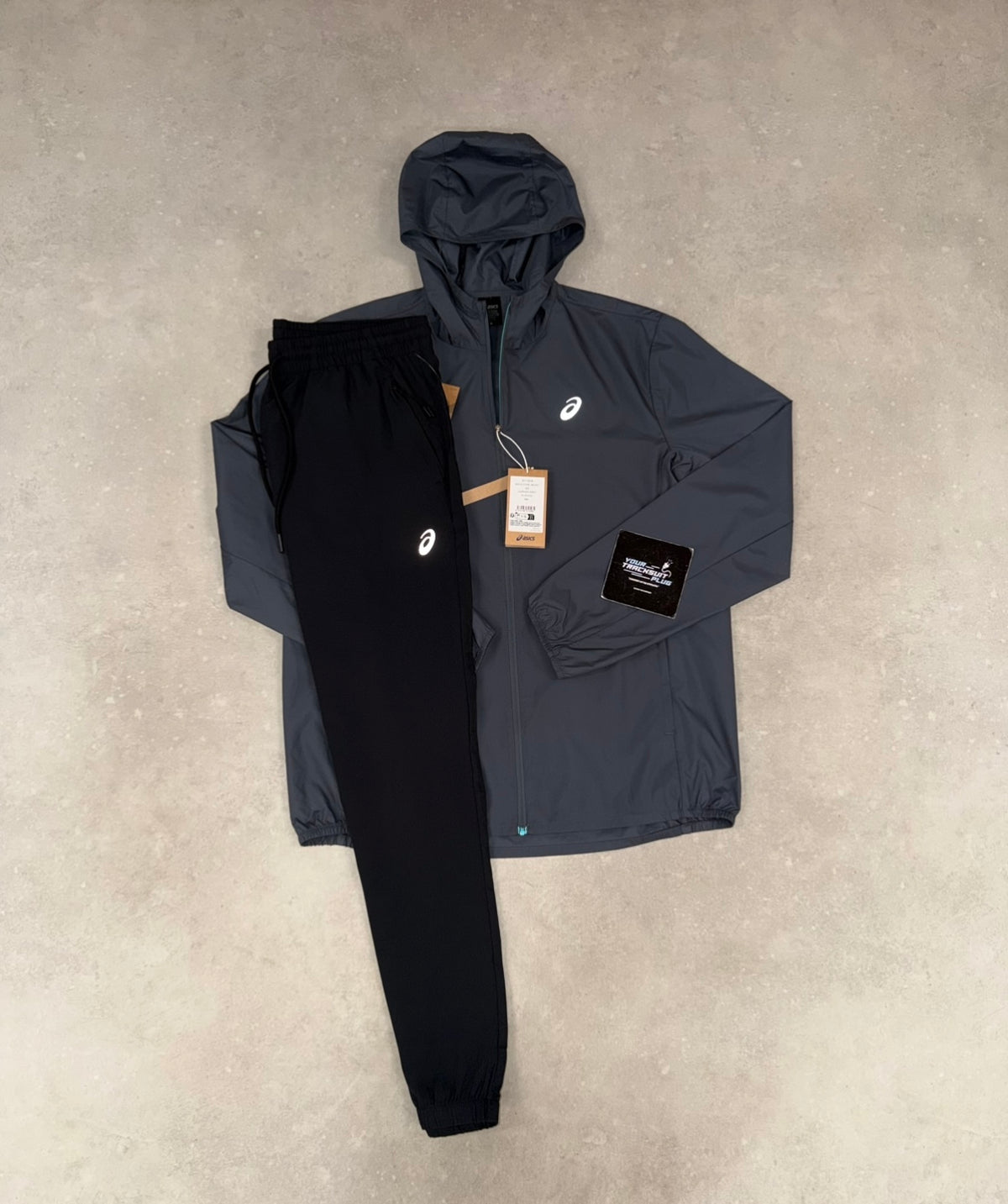 ASICS TRACKSUIT GREY , BLUE & BLACK // THE LATEST
