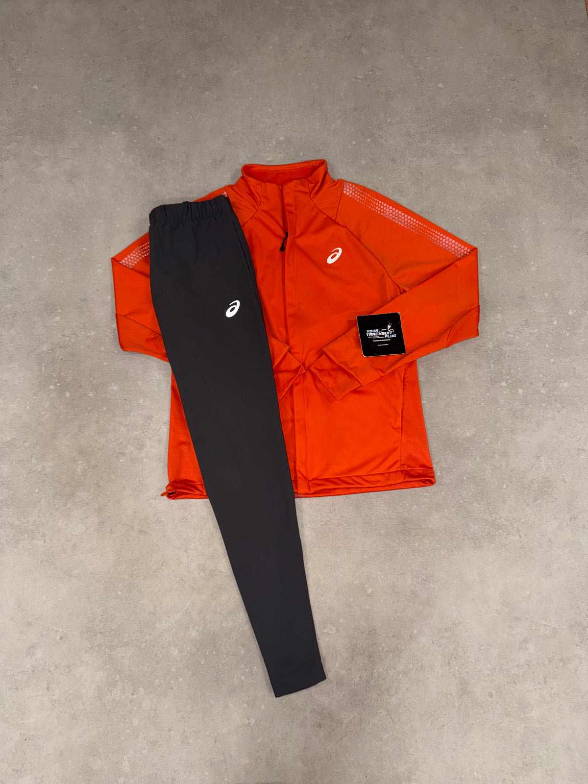 ASICS GREY & ORANGE TRACKSUIT // VERY EXCLUSIVE