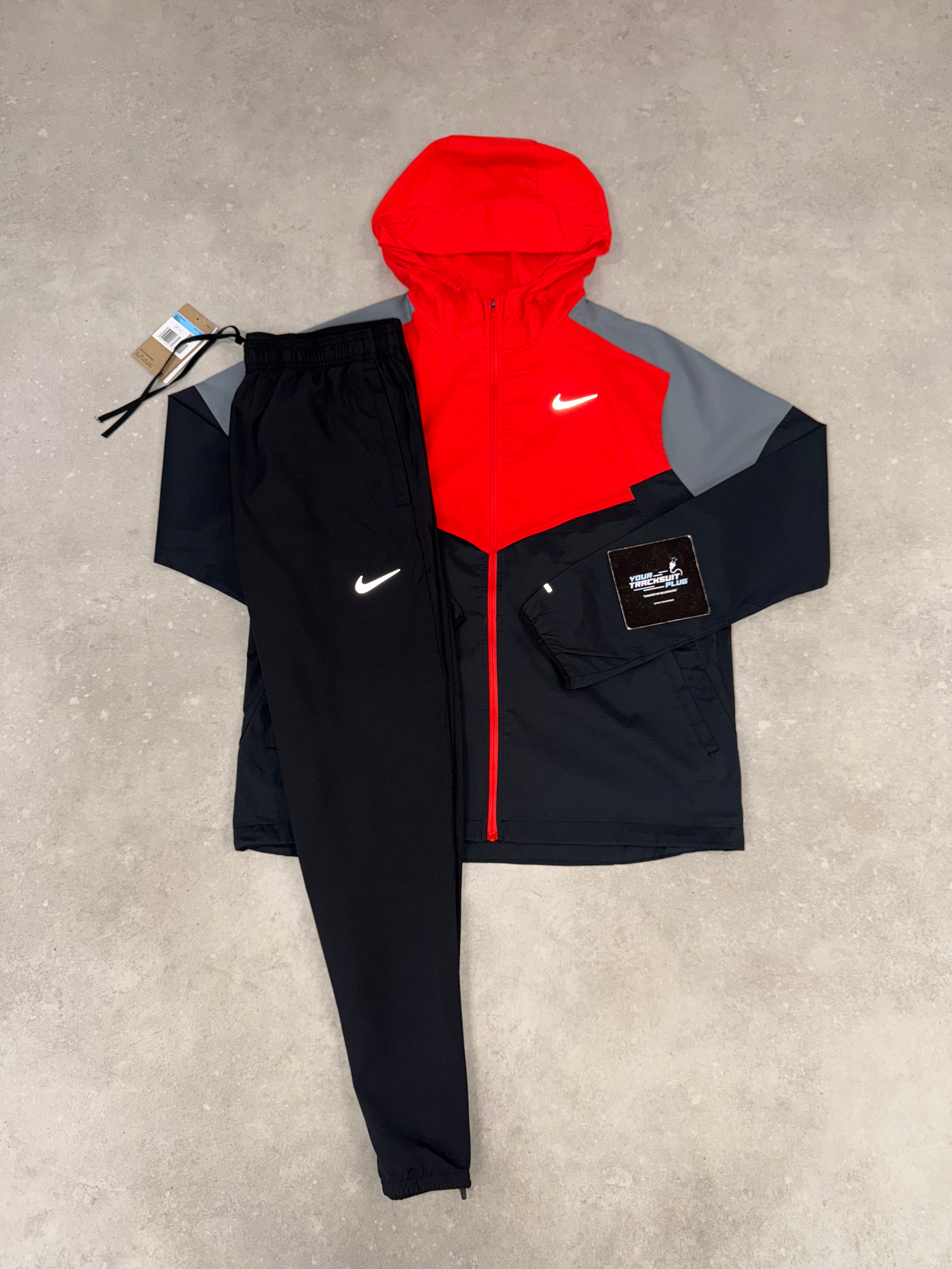 NIKE MILER TRACKSUIT BLACK & RED