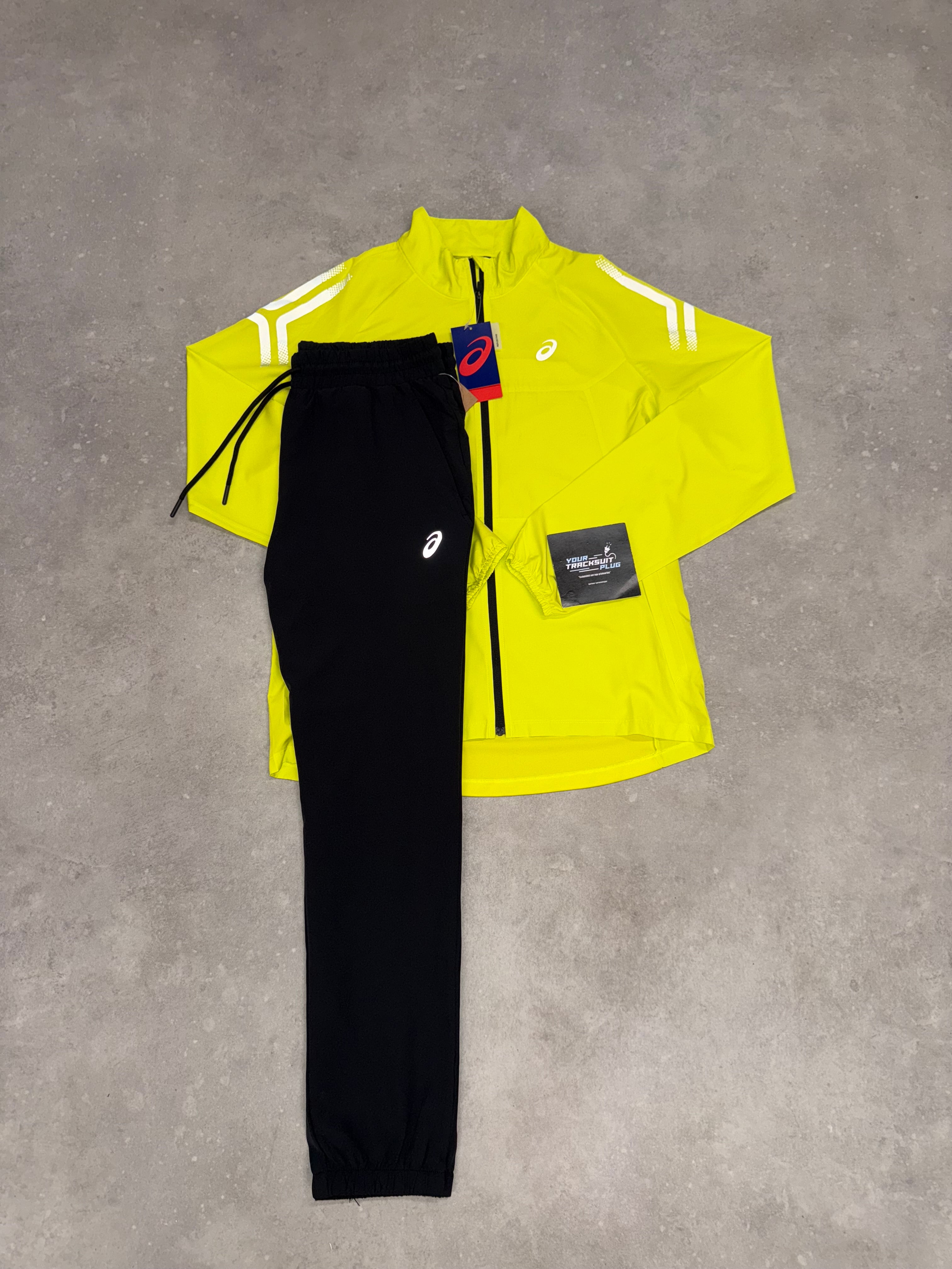ASICS TRACKSUIT BLACK & YELLOW // VERY EXCLUSIVE