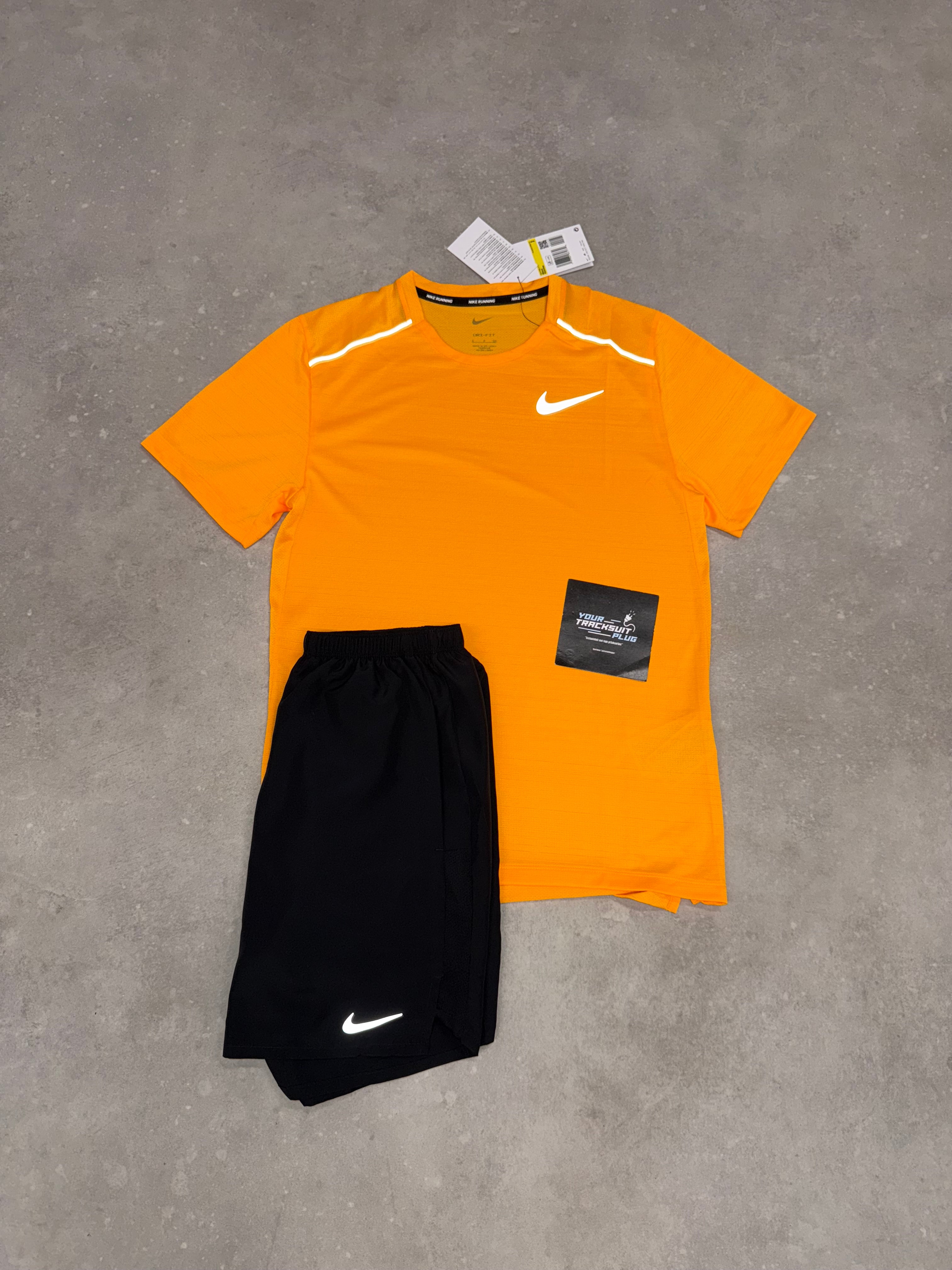 NIKE MILER ZOMER SET ORANGE & BLACK