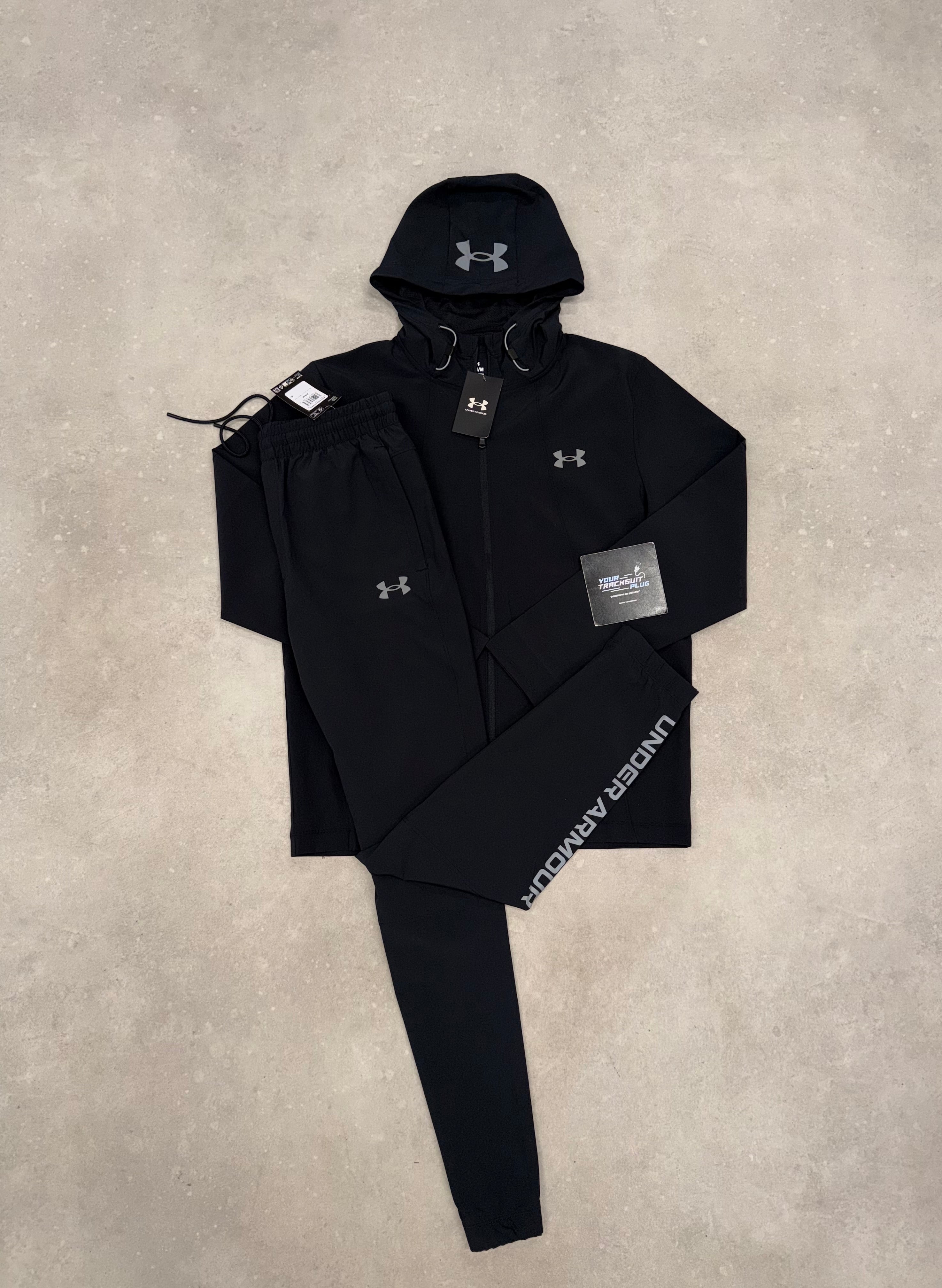 UNDER ARMOUR TRACKSUIT // BLACK & GREY THE LATEST