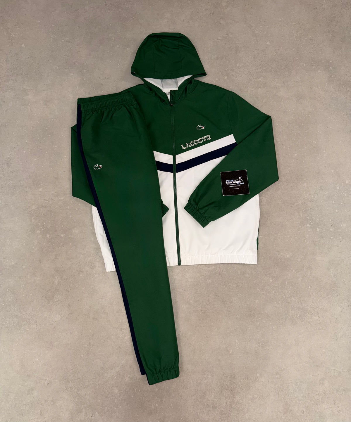 LACOSTE WHITE & GREEN TRACKSUIT // LIMITED EDITION