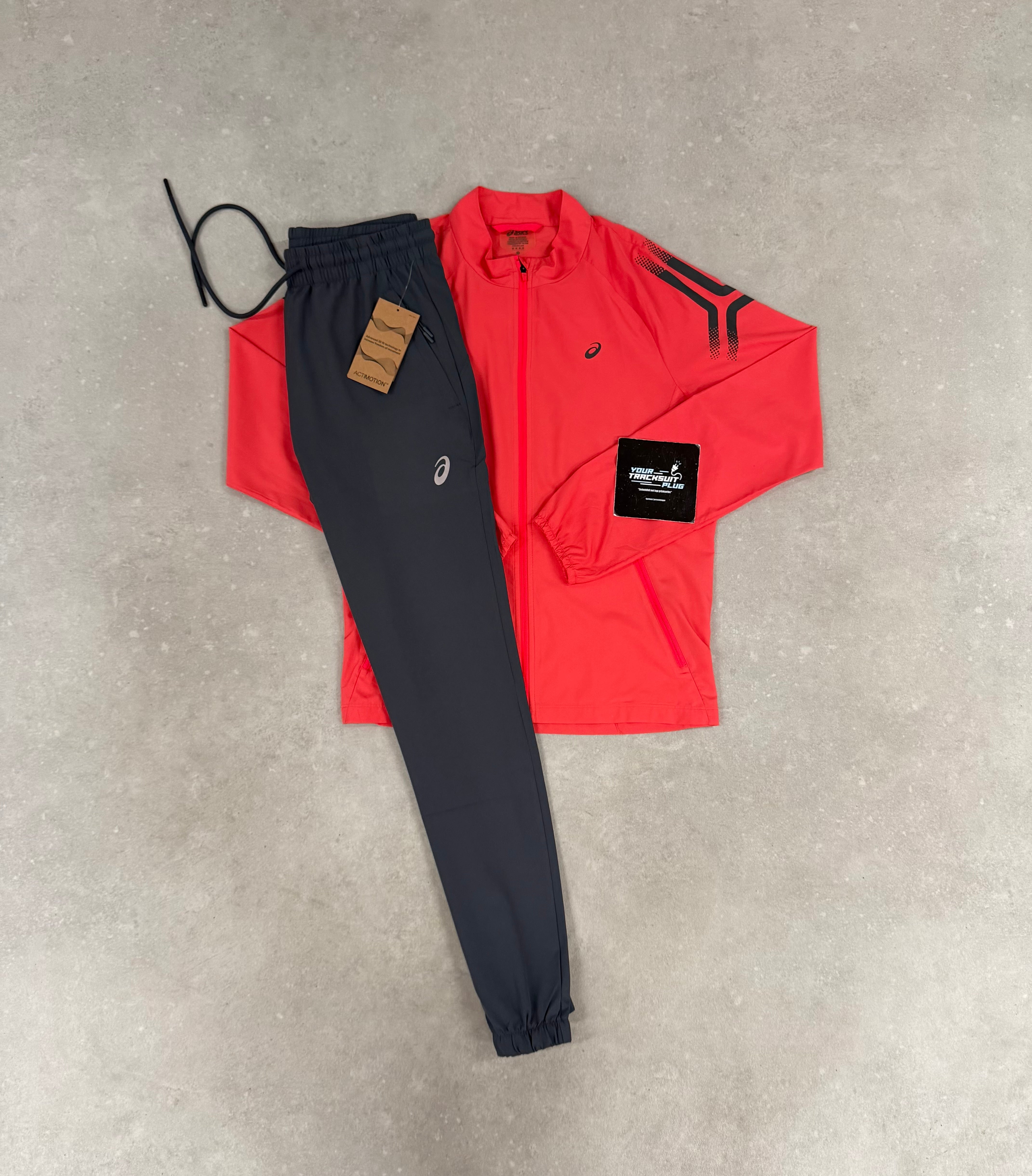ASICS TRACKSUIT CORAL & GREY // VERY EXCLUSIVE