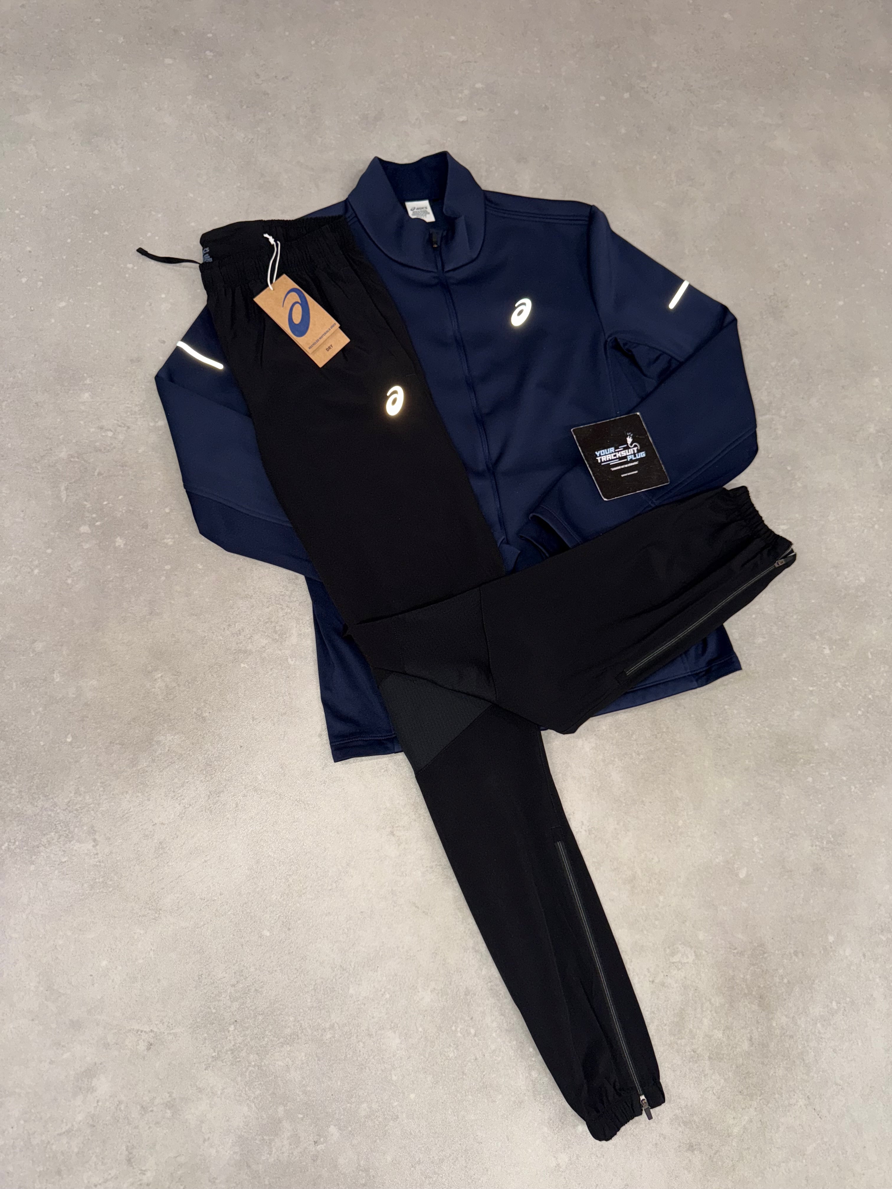 ASICS BLUE & BLACK SOFT-SHELL TRACKSUIT // LIMITED EDITION