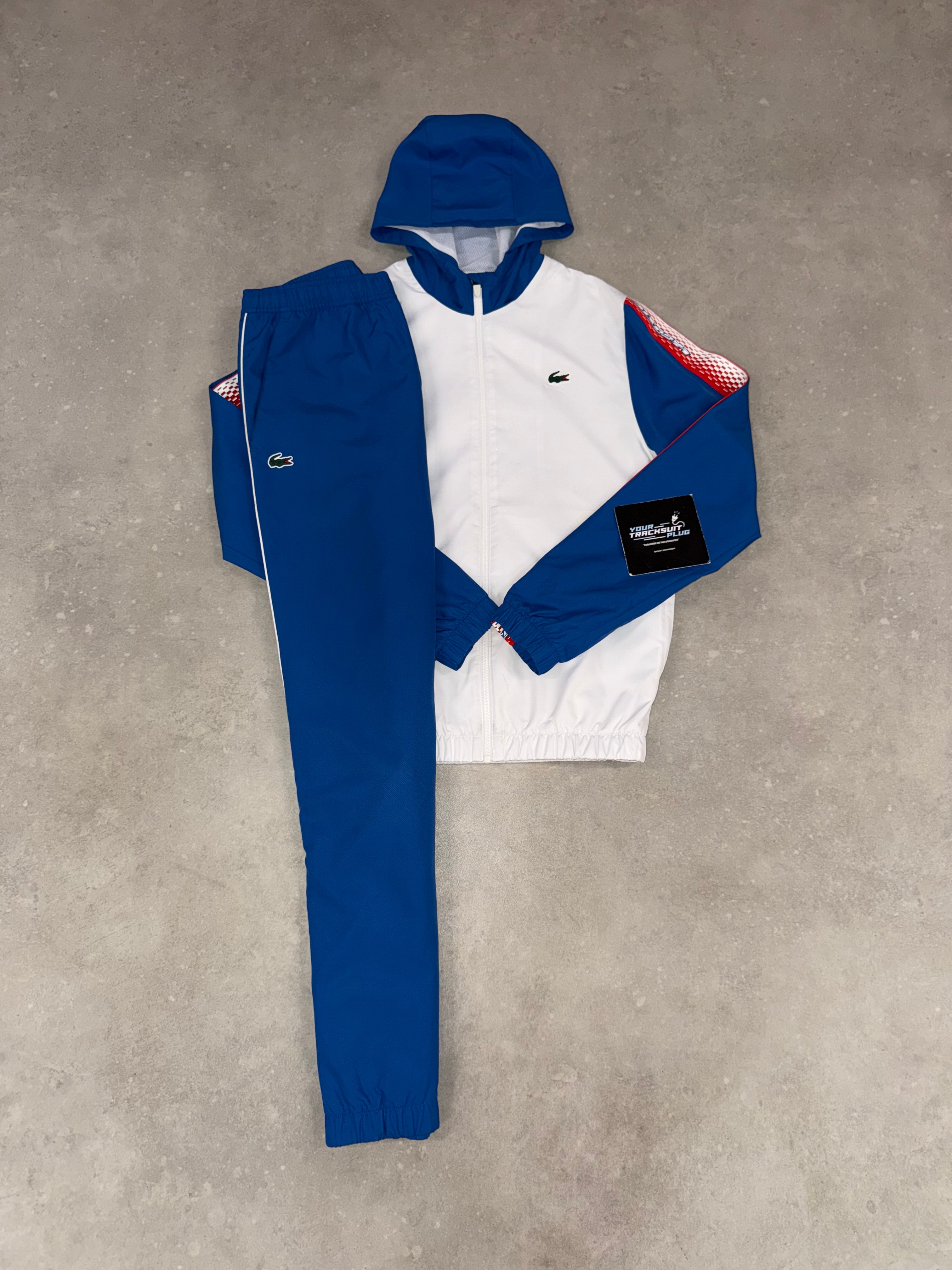 LACOSTE TRACKSUIT WHITE & BLUE // EXCLUSIVE