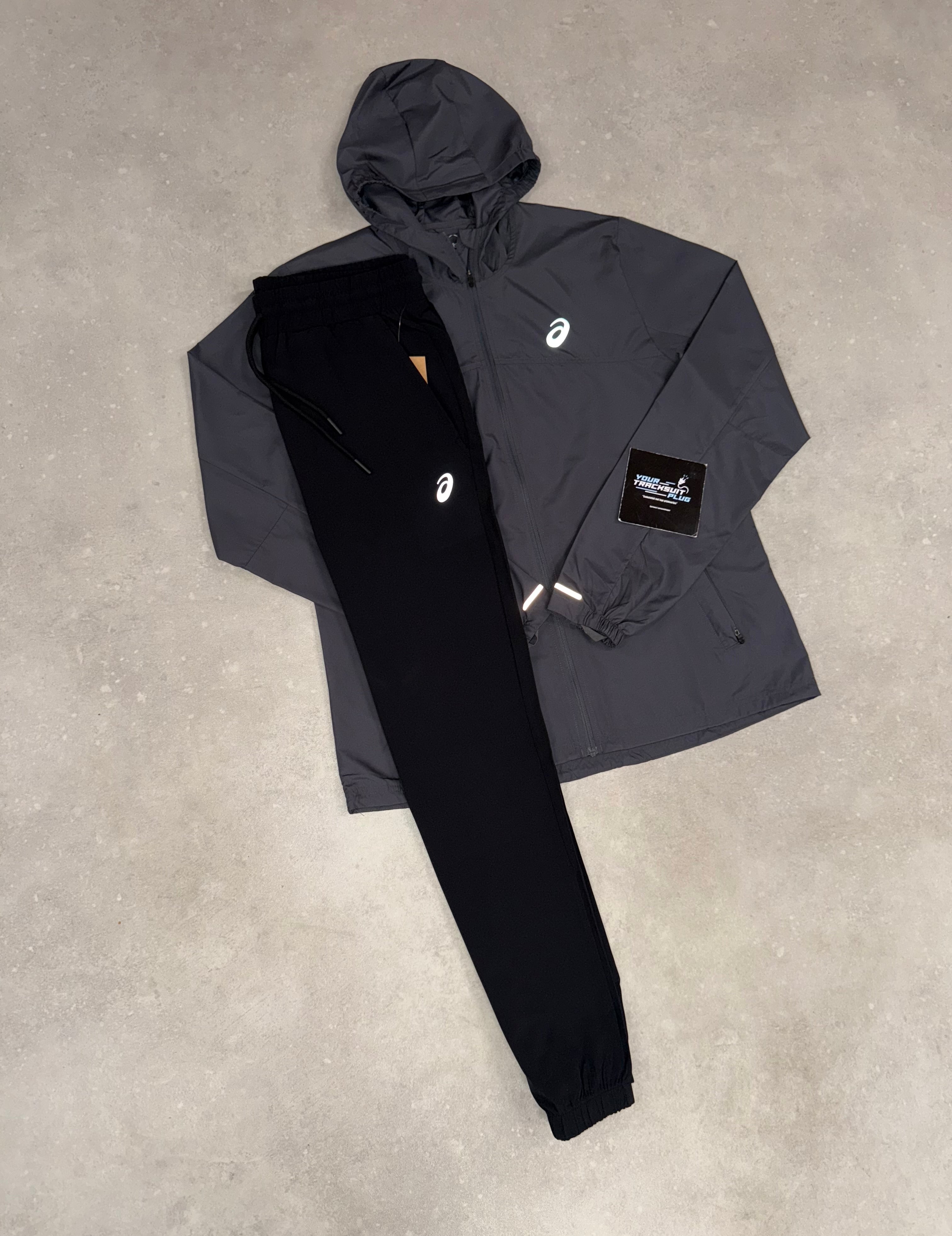 ASICS TRACKSUIT GREY & BLACK // VERY EXCLUSIVE