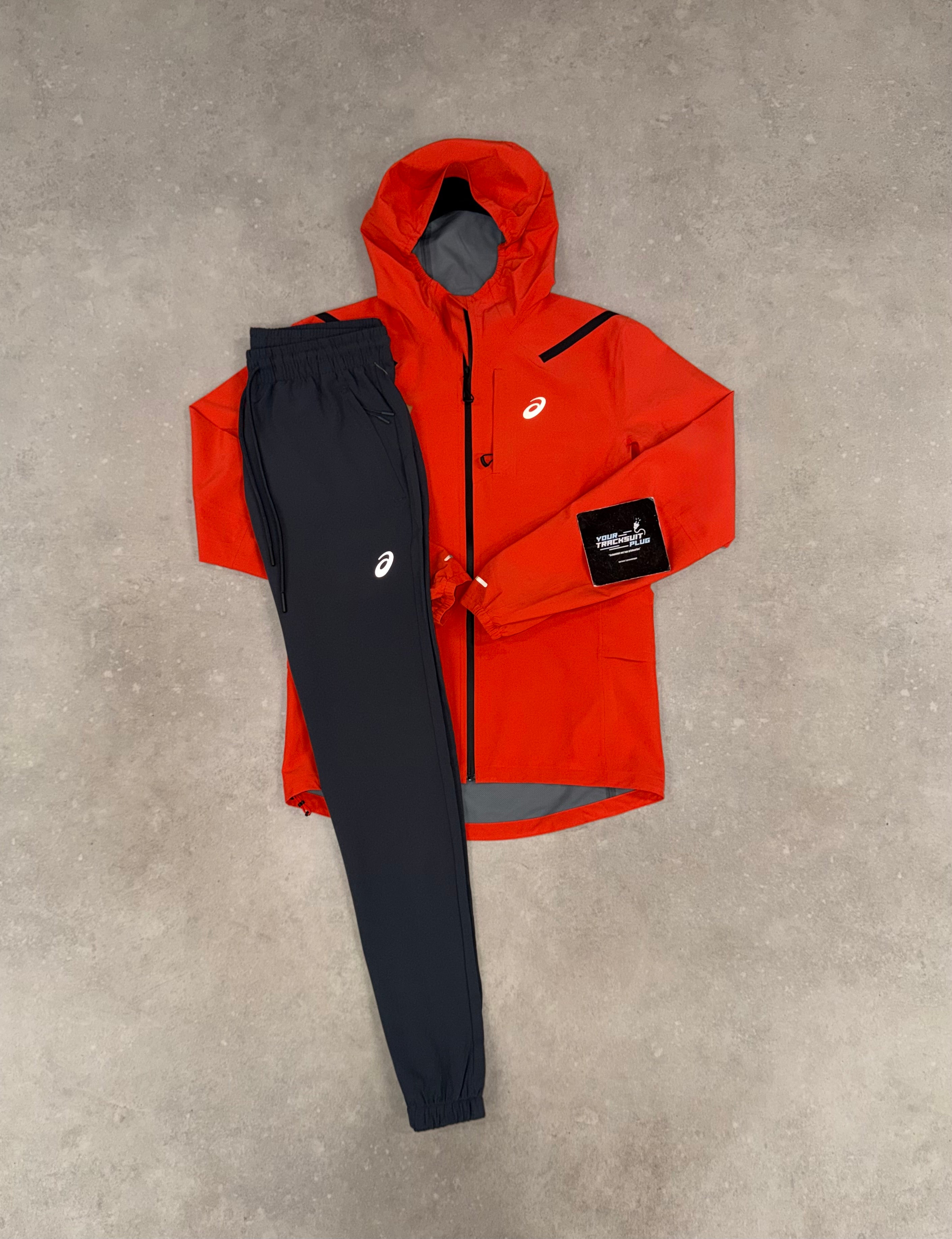ASICS SOFT-SHELL TRACKSUIT ORANGE & GREY // VERY EXCLUSIVE
