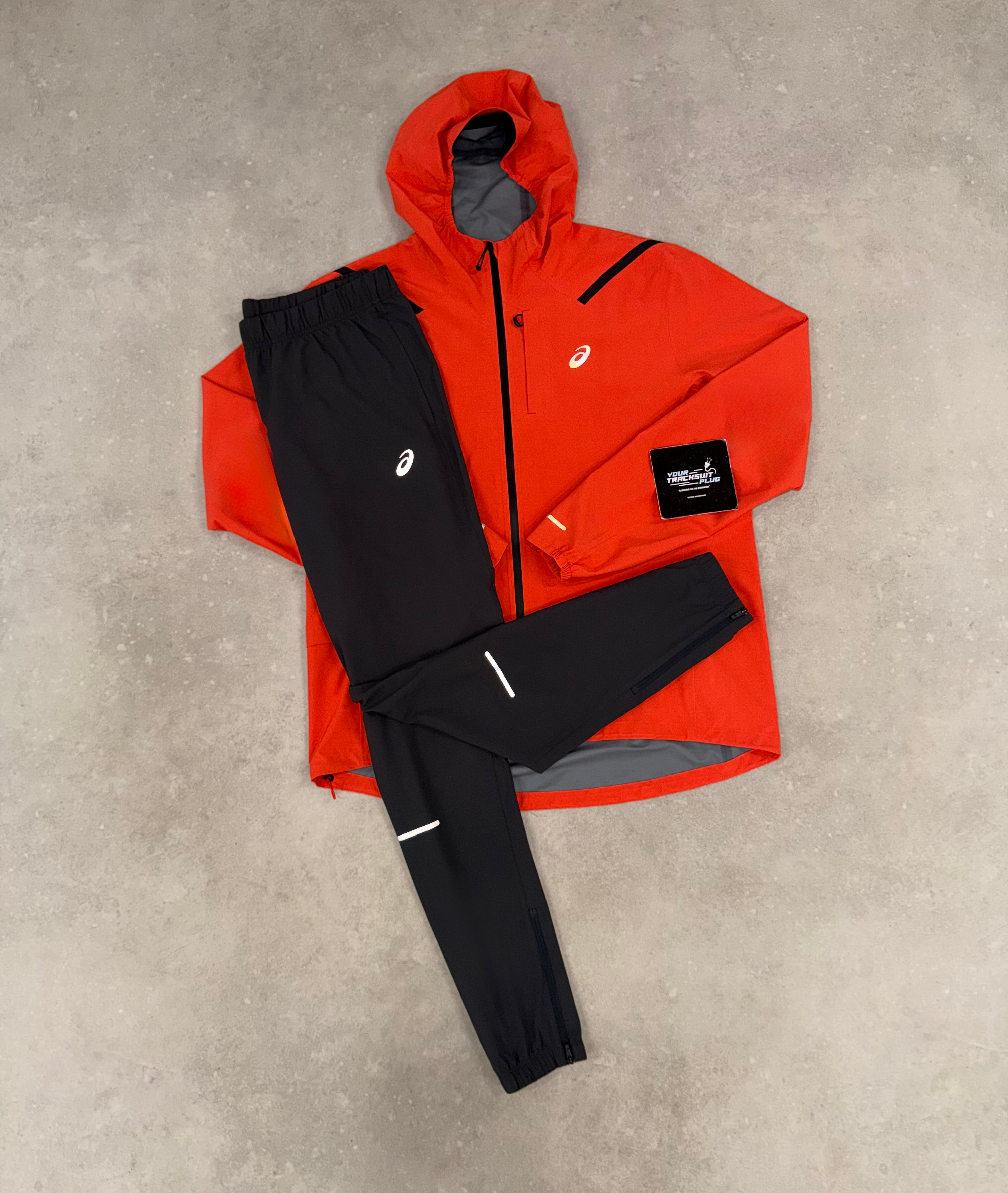 ASICS SOFT-SHELL ORANGE & GREY TRACKSUIT // VERY EXCLUSIVE