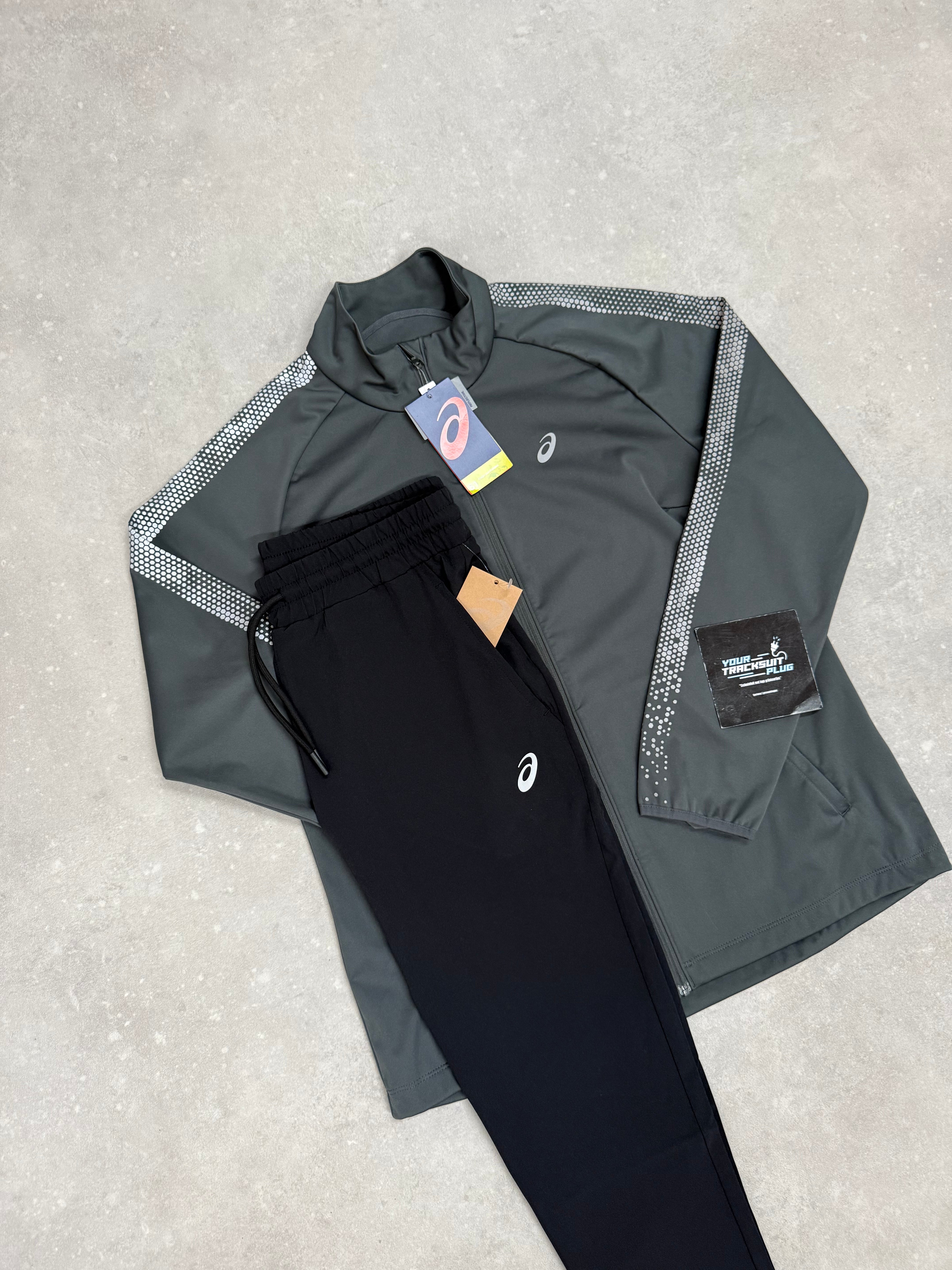 ASICS SOFT-SHELL TRACKSUIT GREY // VERY EXCLUSIVE