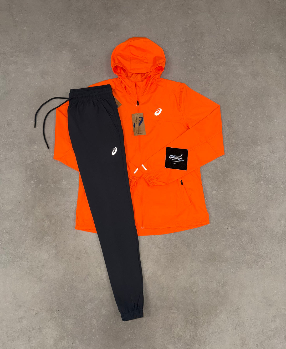 ASICS ORANGE & GREY TRACKSUIT // VERY EXCLUSIVE