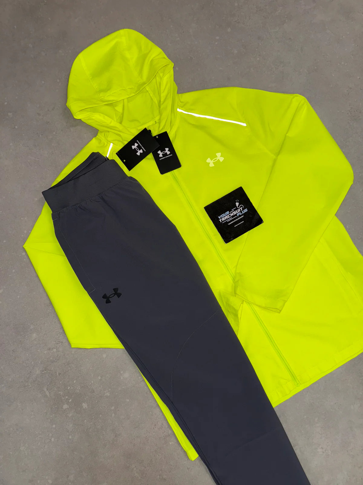 UNDER ARMOUR TRACKSUIT // GREY & YELLOW EXCLUSIVE