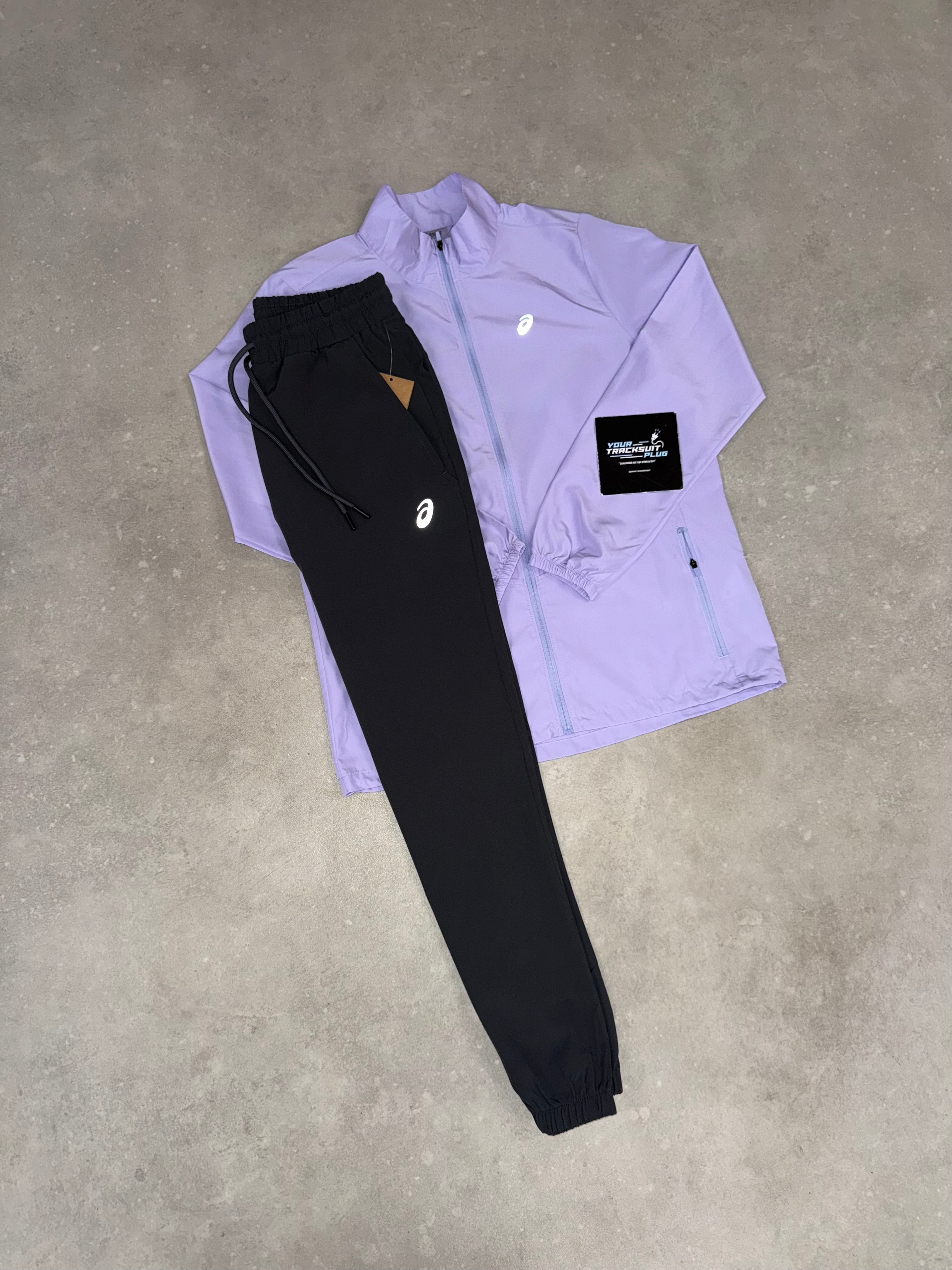 ASICS TRACKSUIT LILA & GREY // VERY EXCLUSIVE