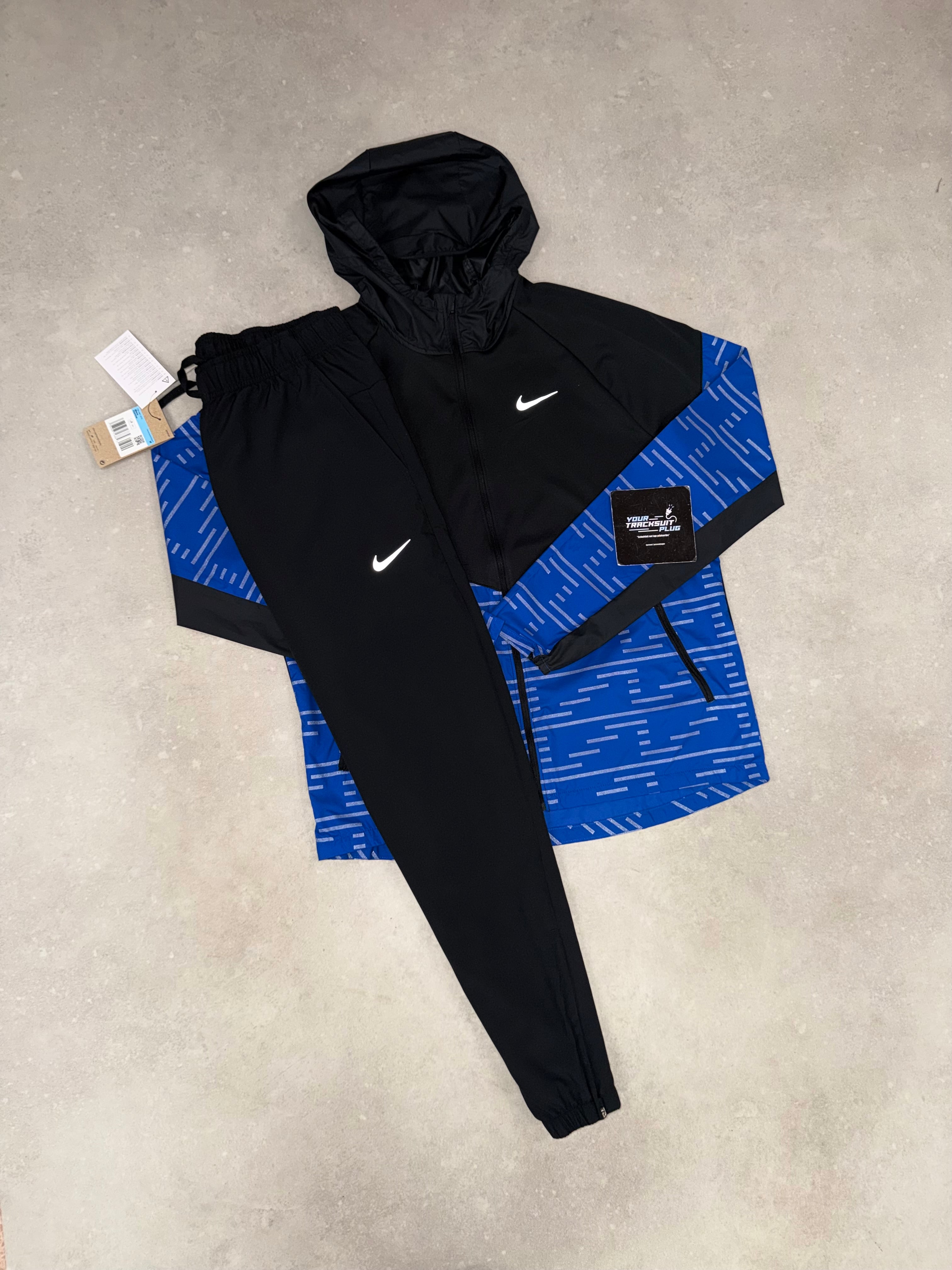 NIKE BLUE & BLACK REFLECTIVE TRACKSUIT // VERY EXCLUSIVE