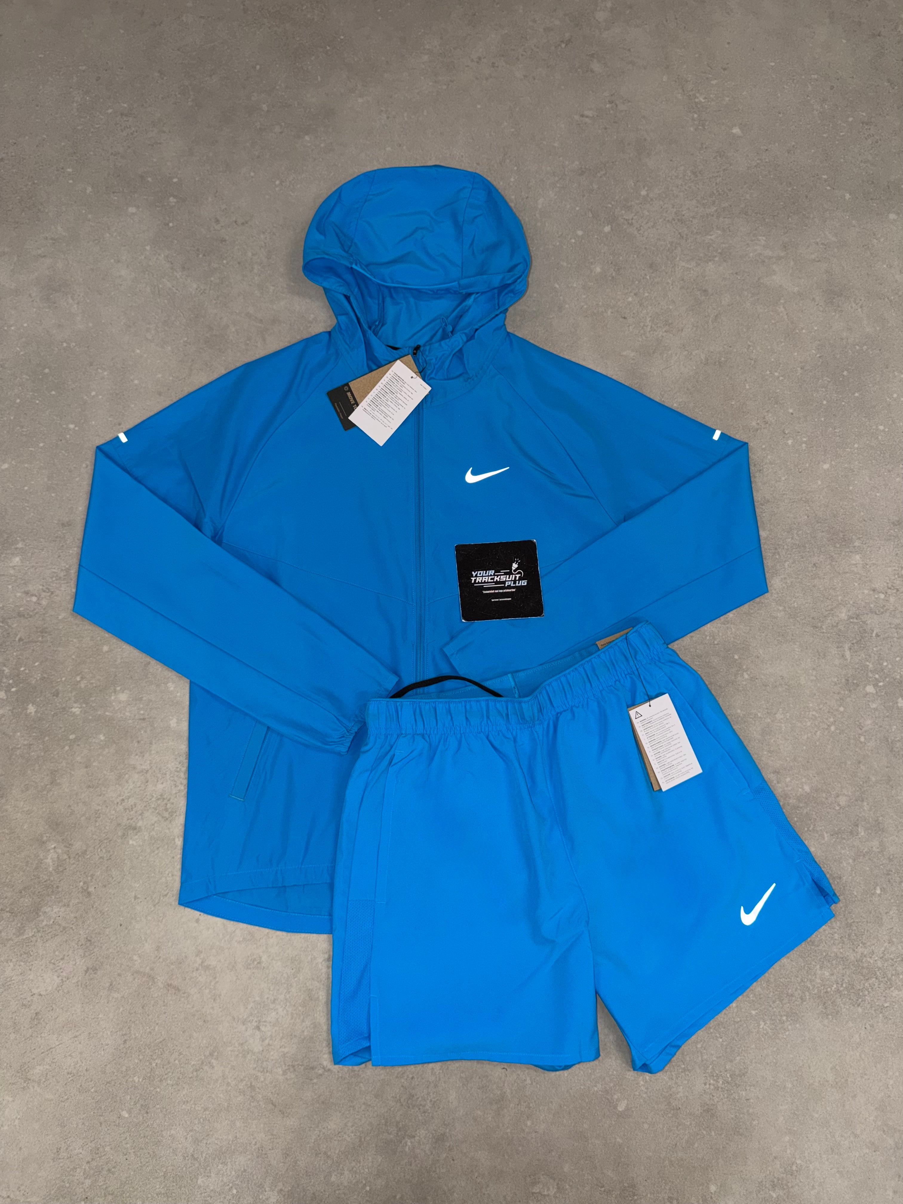 NIKE MILER BLUE SHORT SET