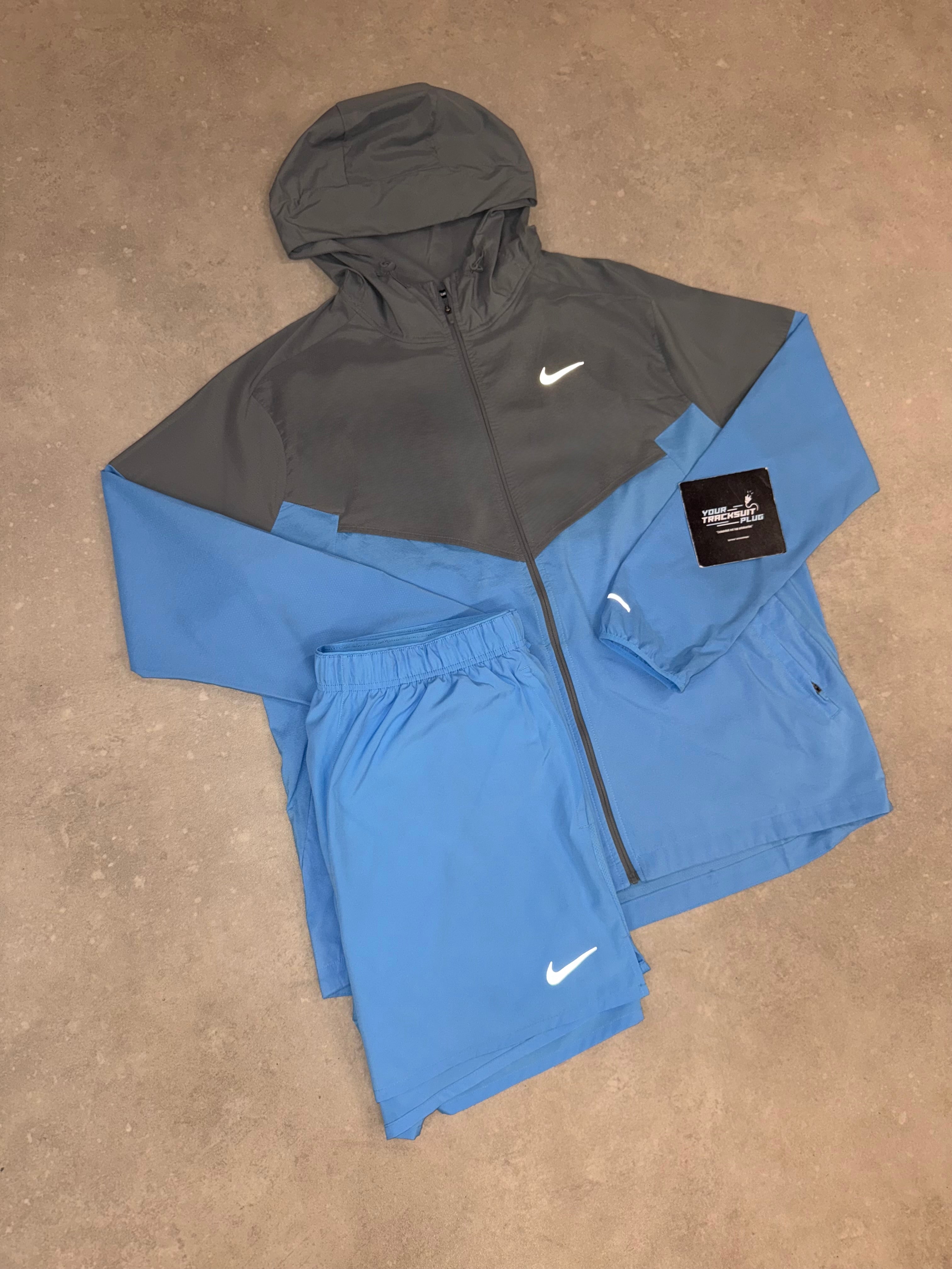NIKE MILER BLUE & GREY SHORT SET // LIMITED EDITION