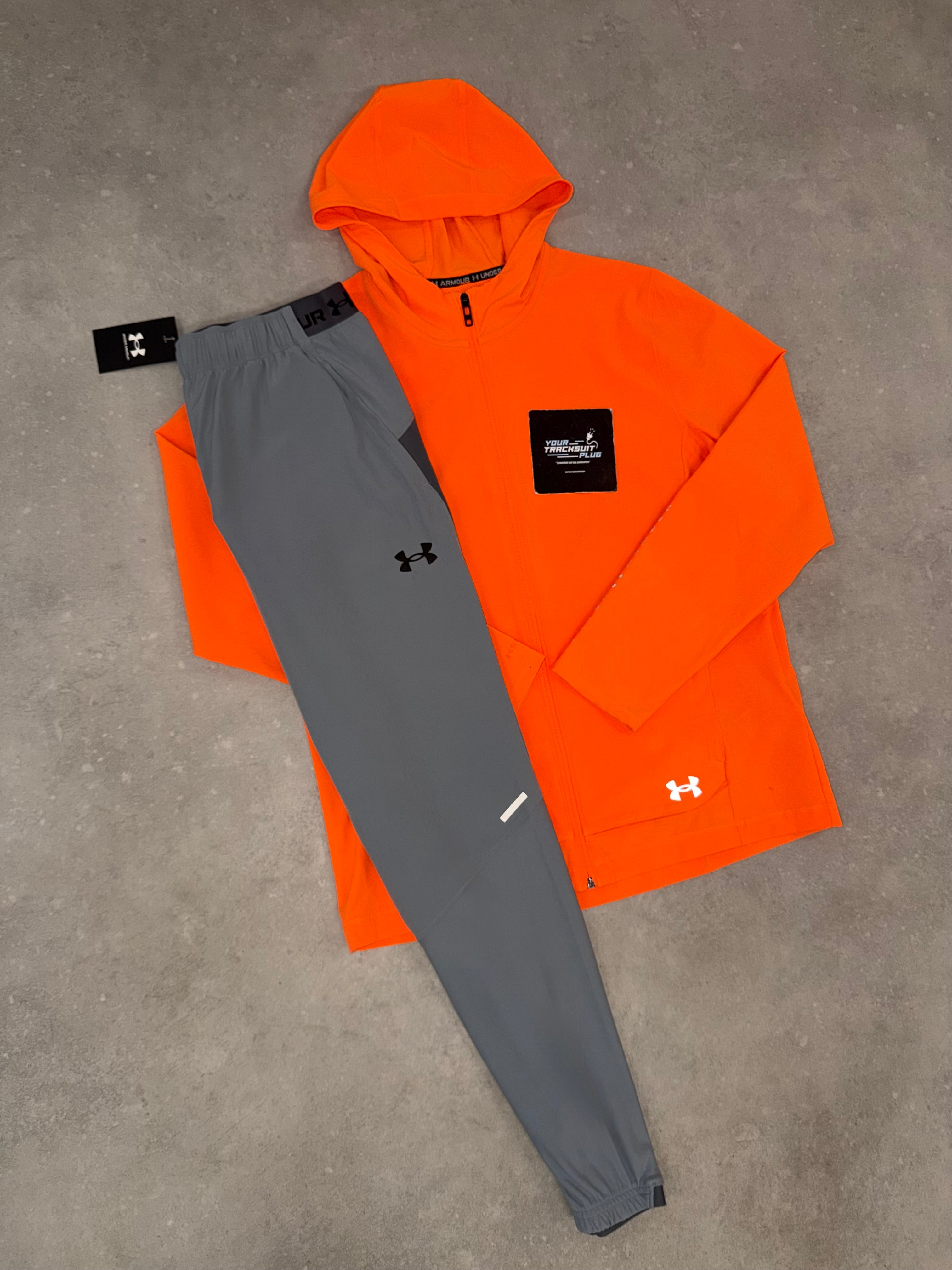 UNDER ARMOUR TRACKSUIT ORANGE & GREY // EXCLUSIVE EDITION