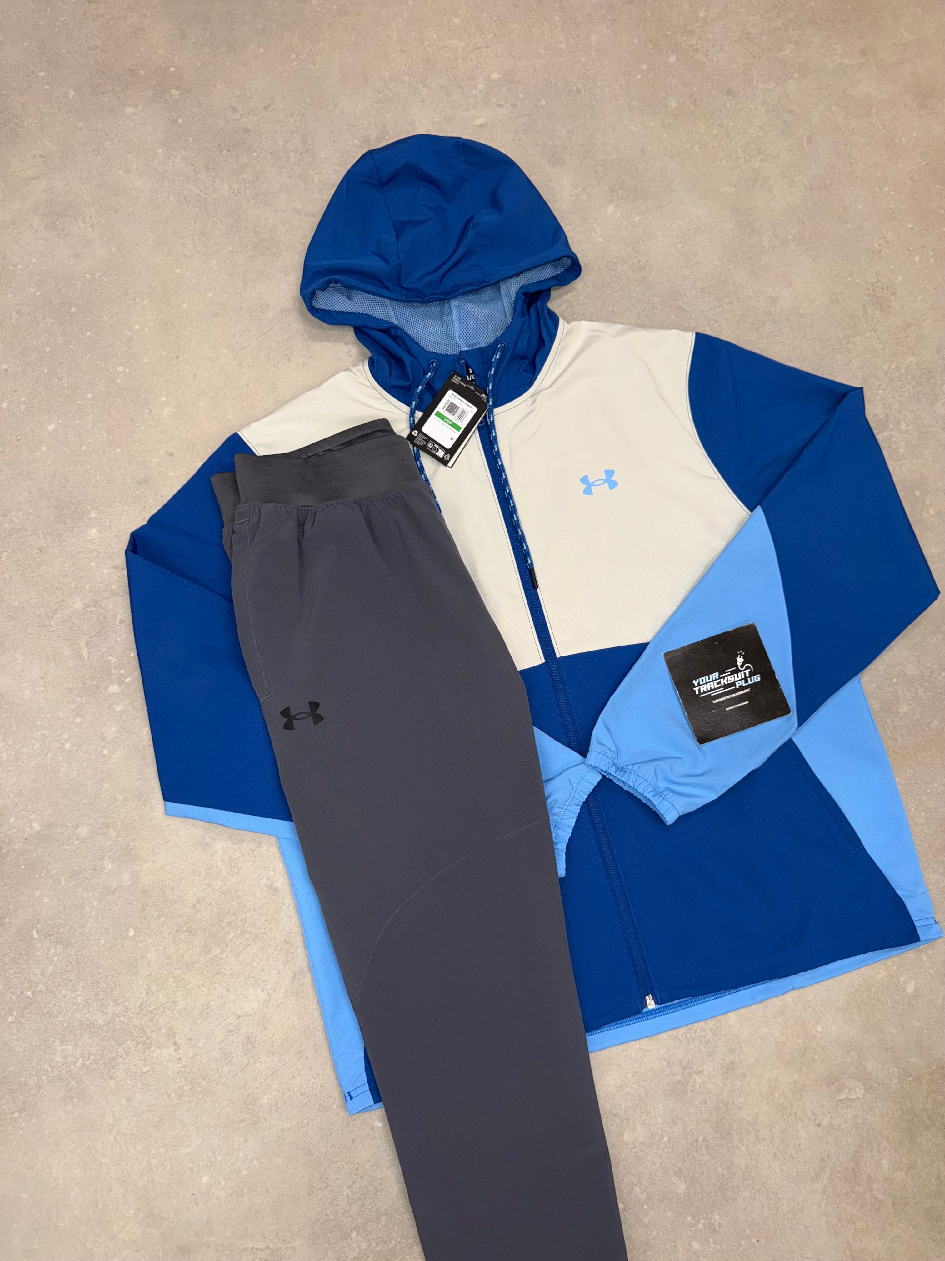 UNDER ARMOUR TRACKSUIT // BLUE & GREY