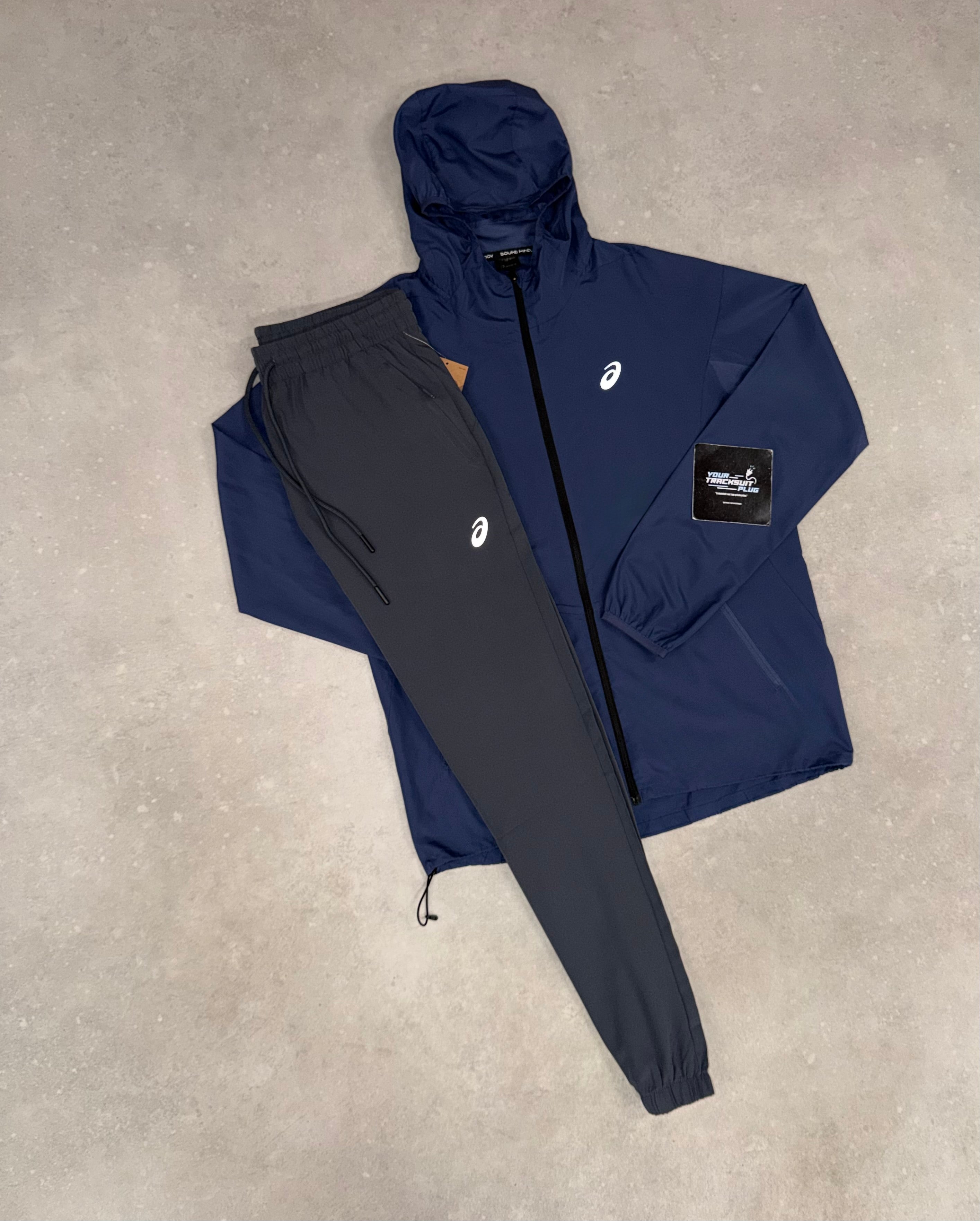 ASICS BLUE & GREY TRACKSUIT // VERY VERY EXCLUSIVE