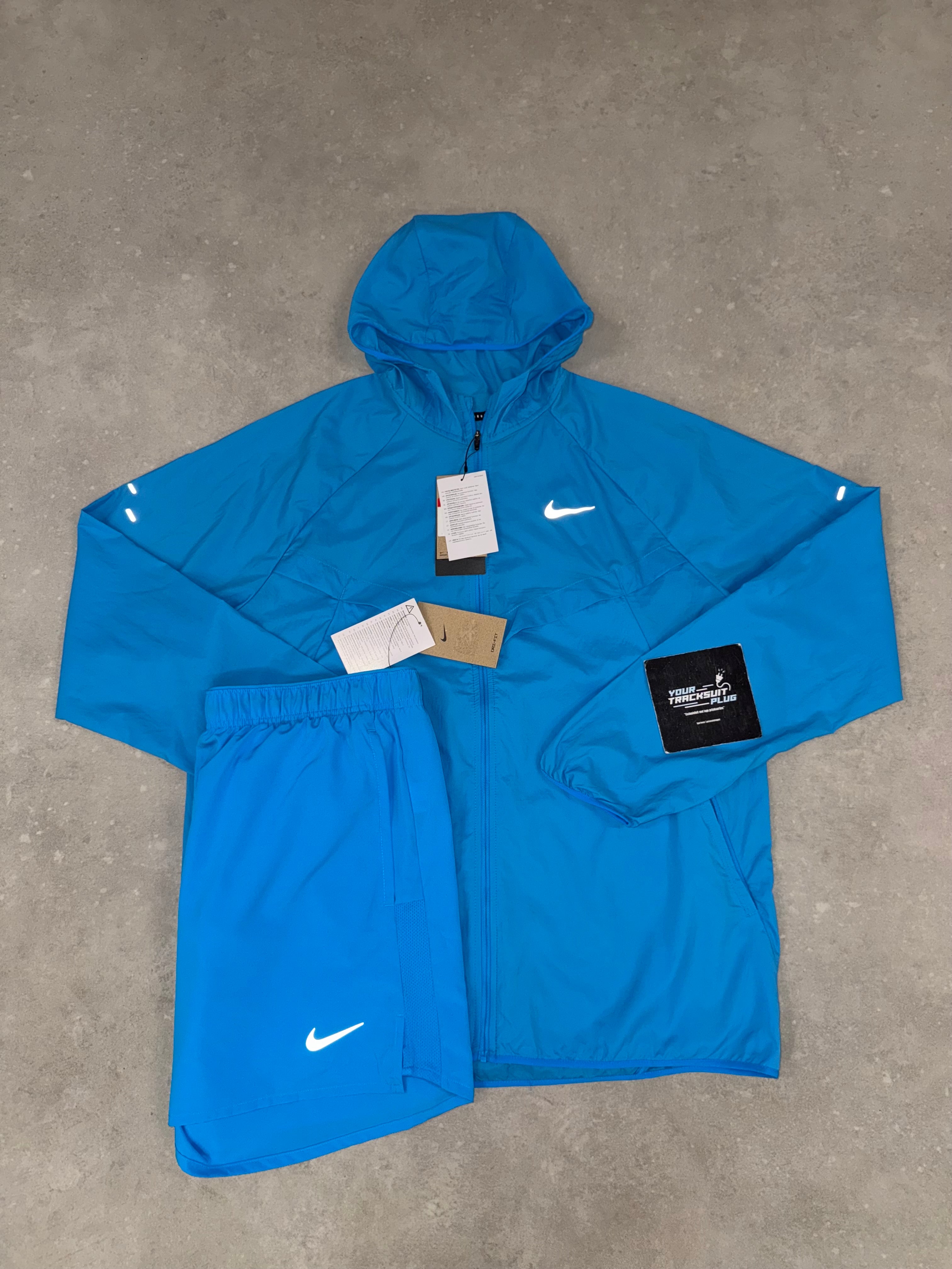 NIKE BLUE JACKET SHORT SET