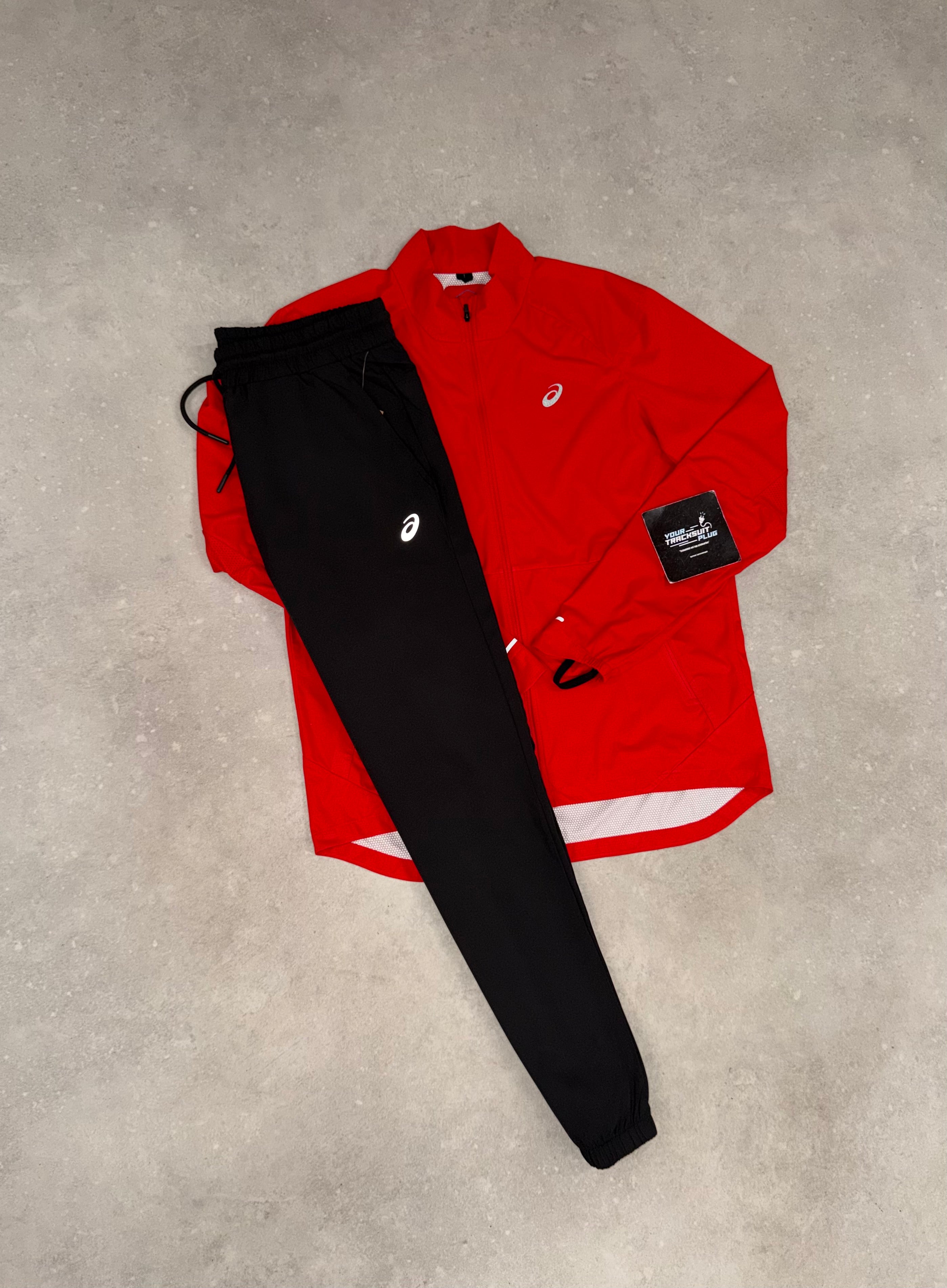 ASICS RED & BLACK TRACKSUIT // VERY EXCLUSIVE