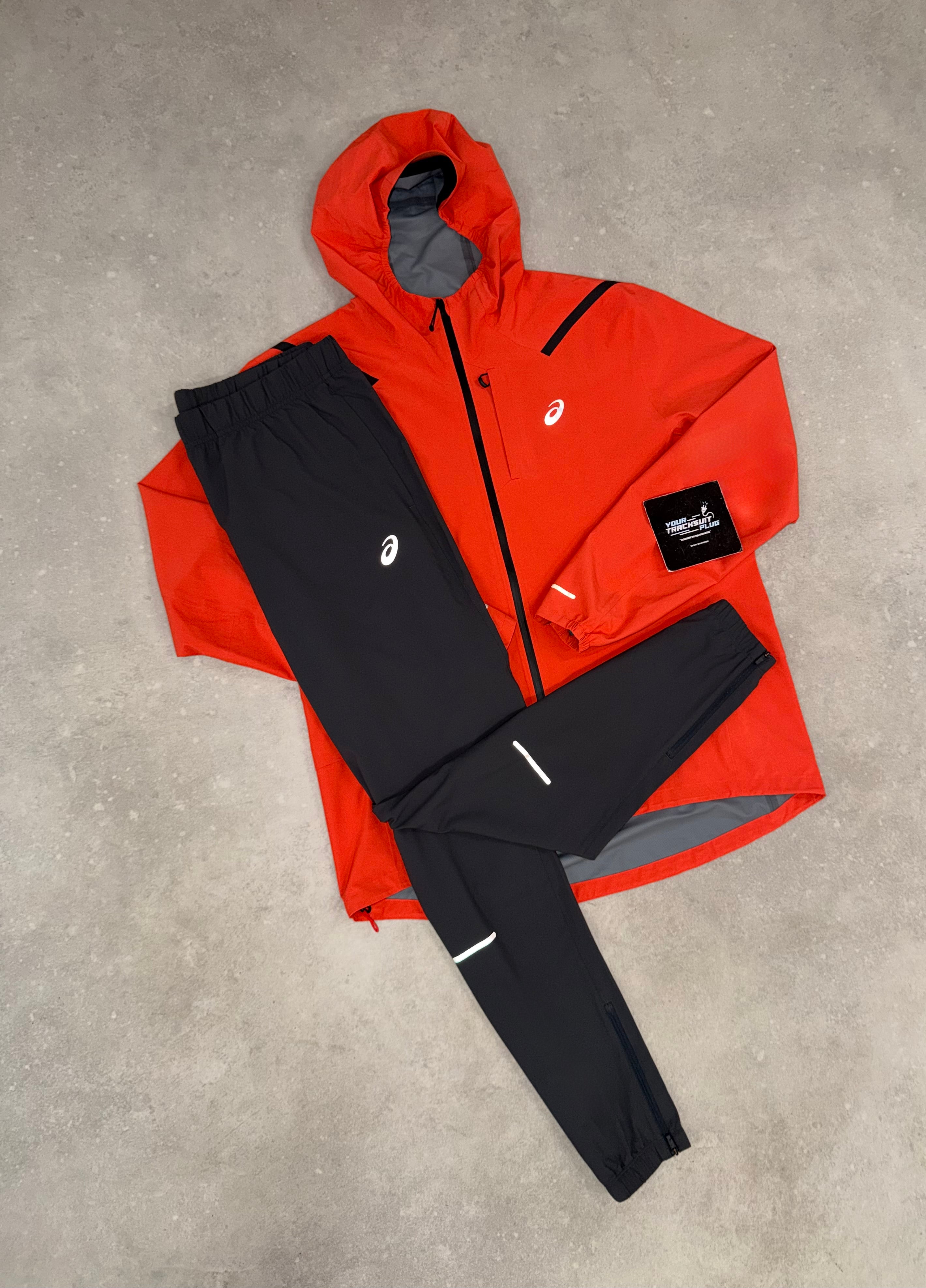 ASICS SOFT-SHELL ORANGE & GREY TRACKSUIT // VERY EXCLUSIVE