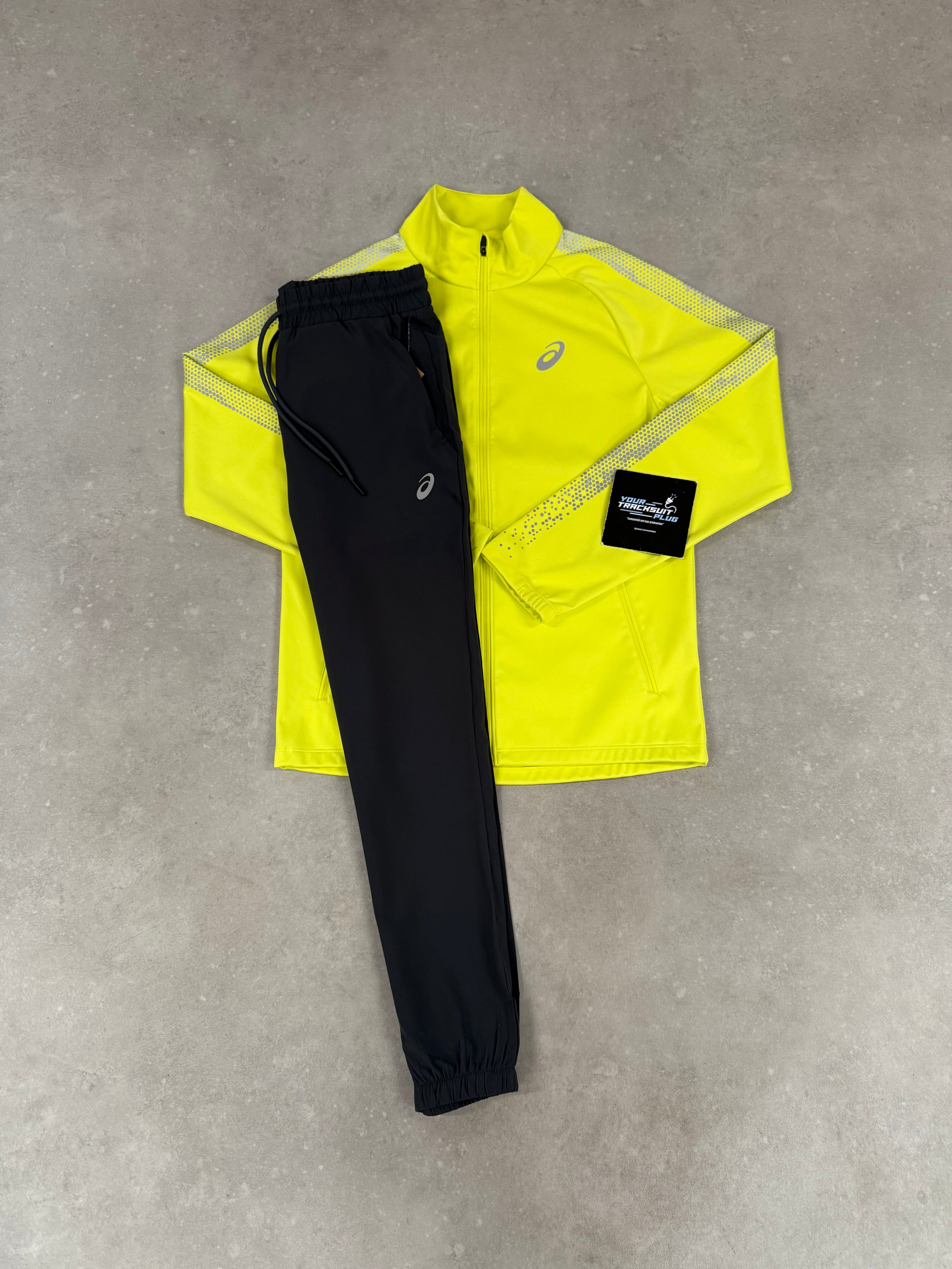 ASICS SOFT-SHELL YELLOW & GREY TRACKSUIT // VERY EXCLUSIVE